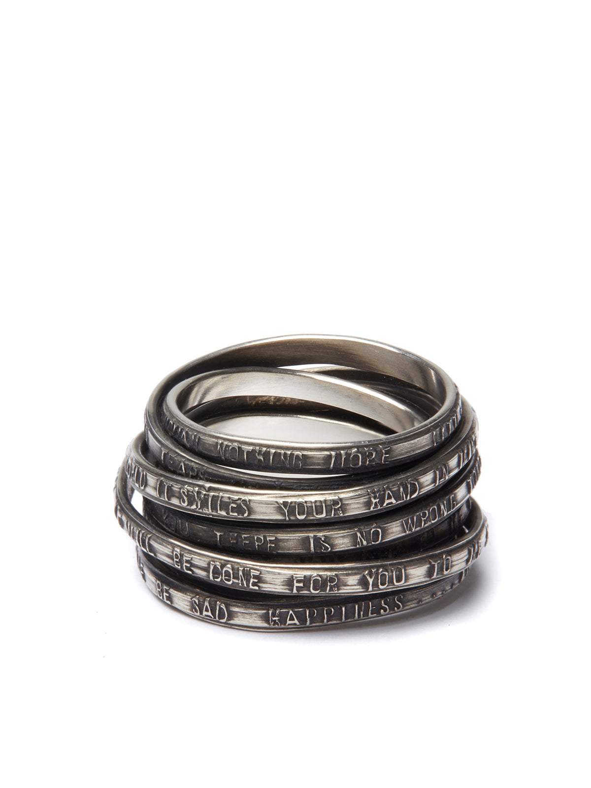 WERKSTATT:MUNCHEN Woven Silver Ring for Men