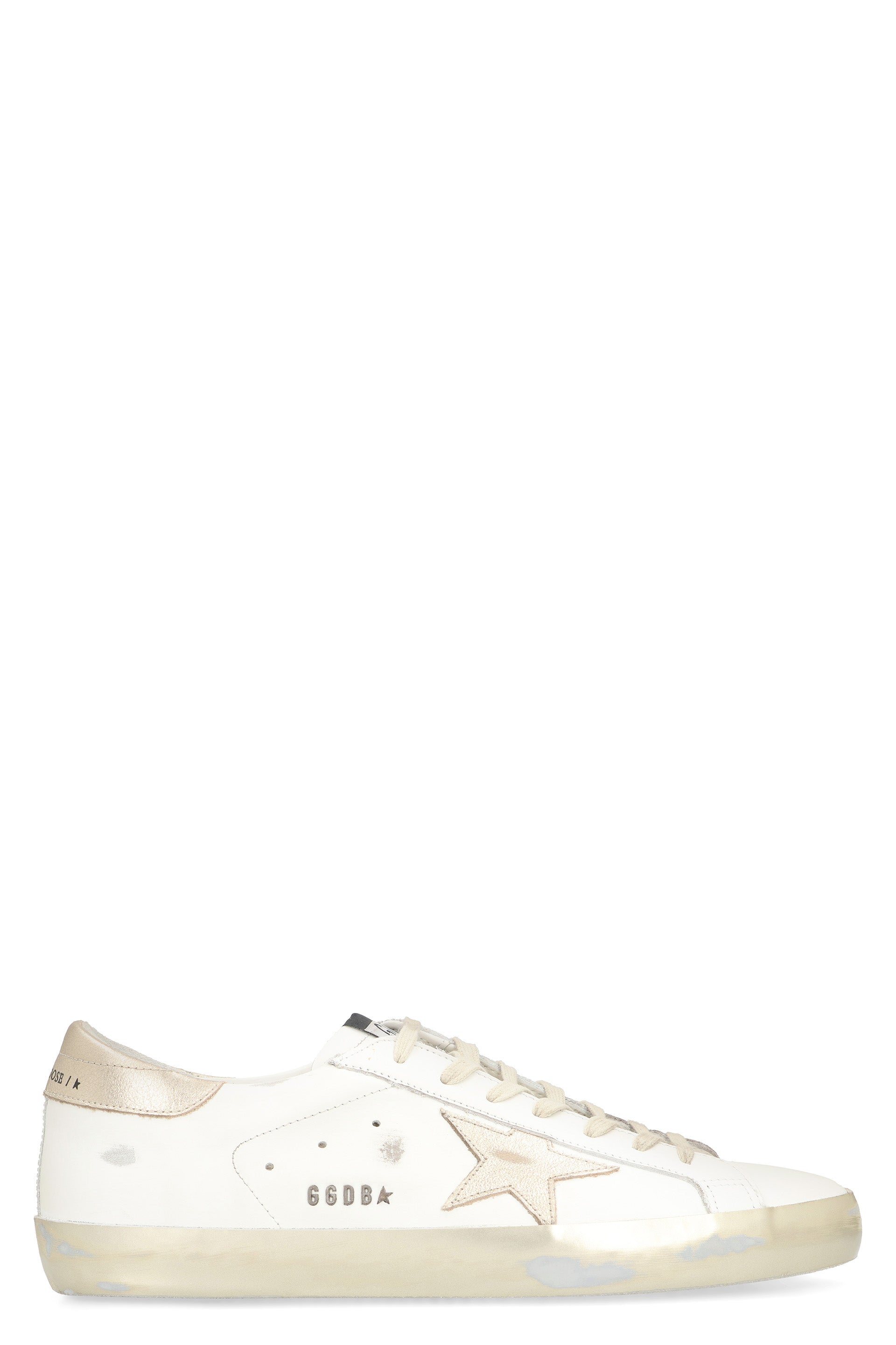 GOLDEN GOOSE Distressed Superstar Leather Sneakers for Men