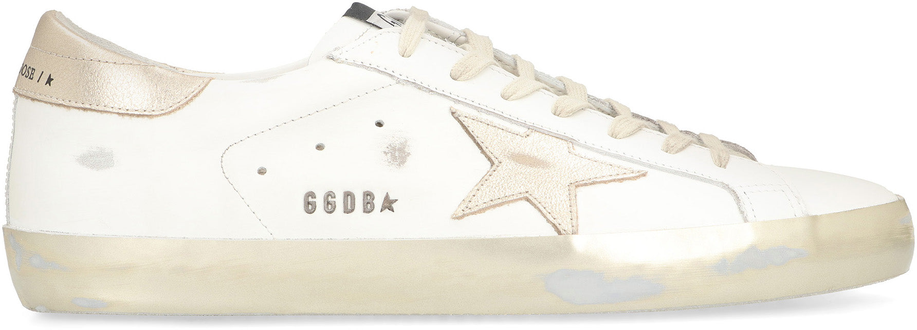GOLDEN GOOSE Distressed Superstar Leather Sneakers for Men
