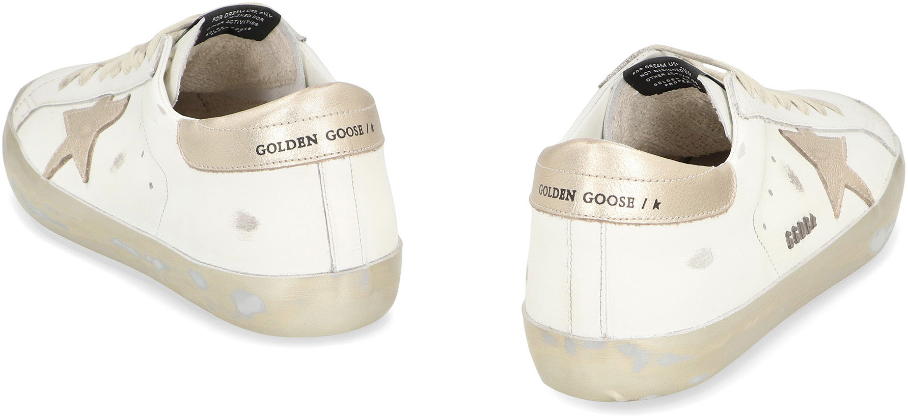GOLDEN GOOSE Distressed Superstar Leather Sneakers for Men