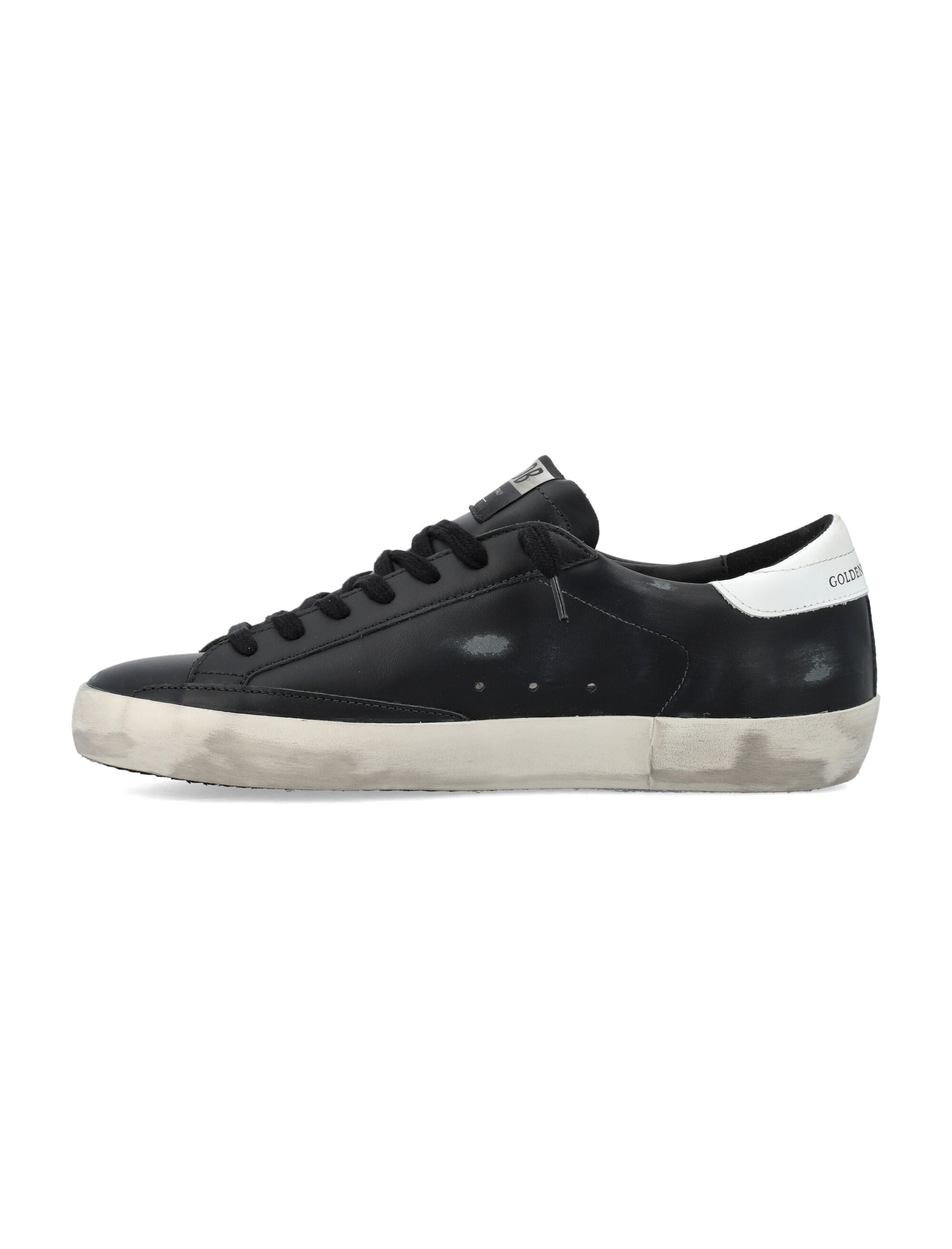 GOLDEN GOOSE Super-Star Leather Sneakers with White Star