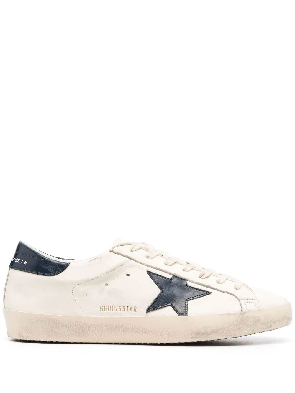 GOLDEN GOOSE Shiny Leather Star and Heel Sneakers for Men
