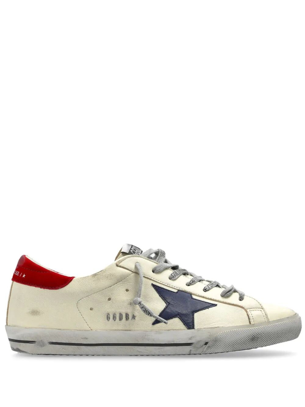 GOLDEN GOOSE Men's Super Star Nappa Upper Leather Star Nabuk Heel Sneakers