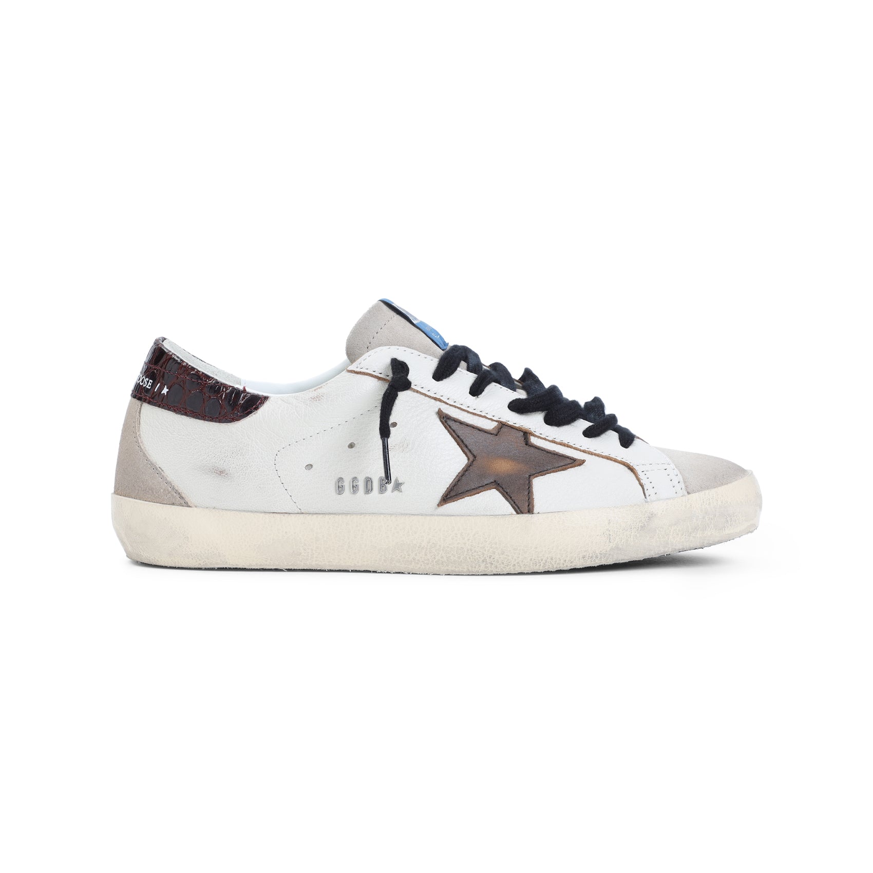 GOLDEN GOOSE Men's Superstar Nappa Leather Sneakers with Suede Detailing