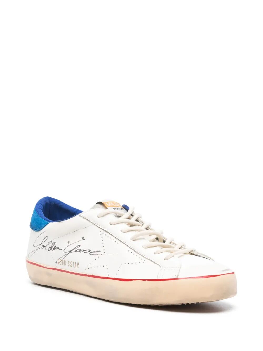 GOLDEN GOOSE Men's Super Star Leather Upper Skate Star Sneaker