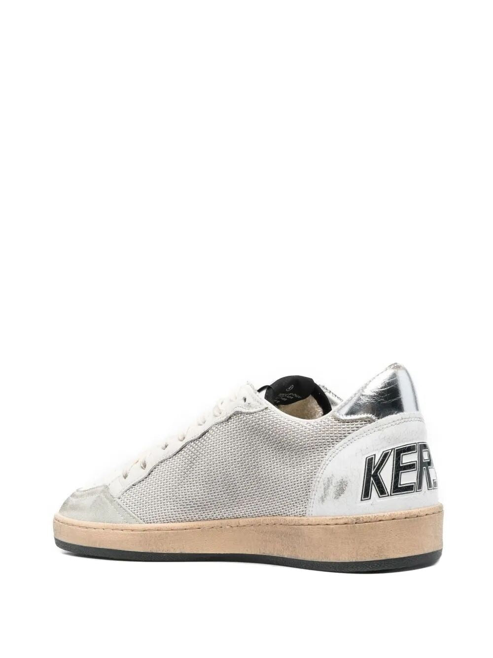GOLDEN GOOSE Ball Star Net Upper Suede Sneakers with Laminated Heel