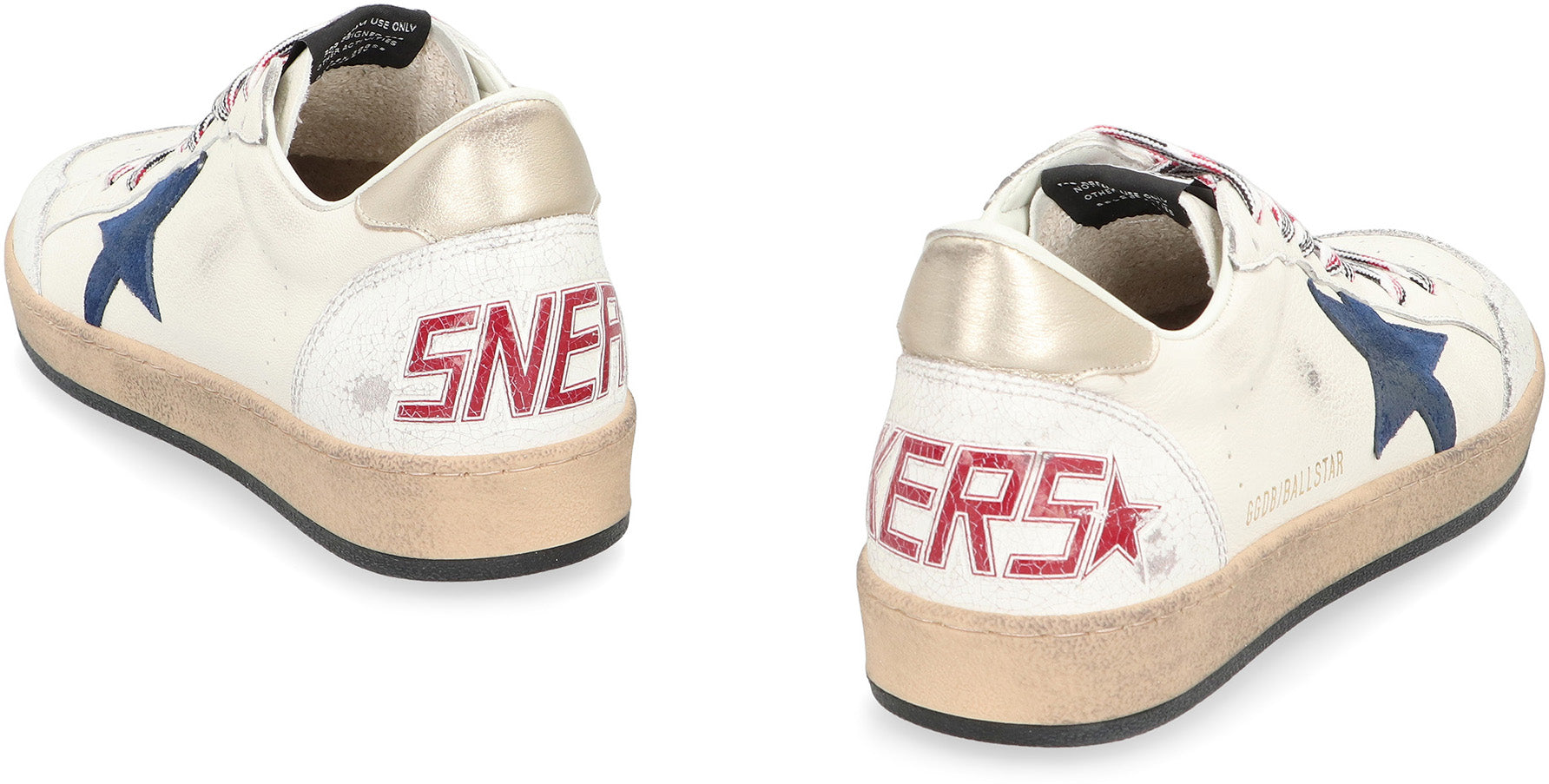 GOLDEN GOOSE Retro Leather Low-Top Sneakers with Iconic Star Design