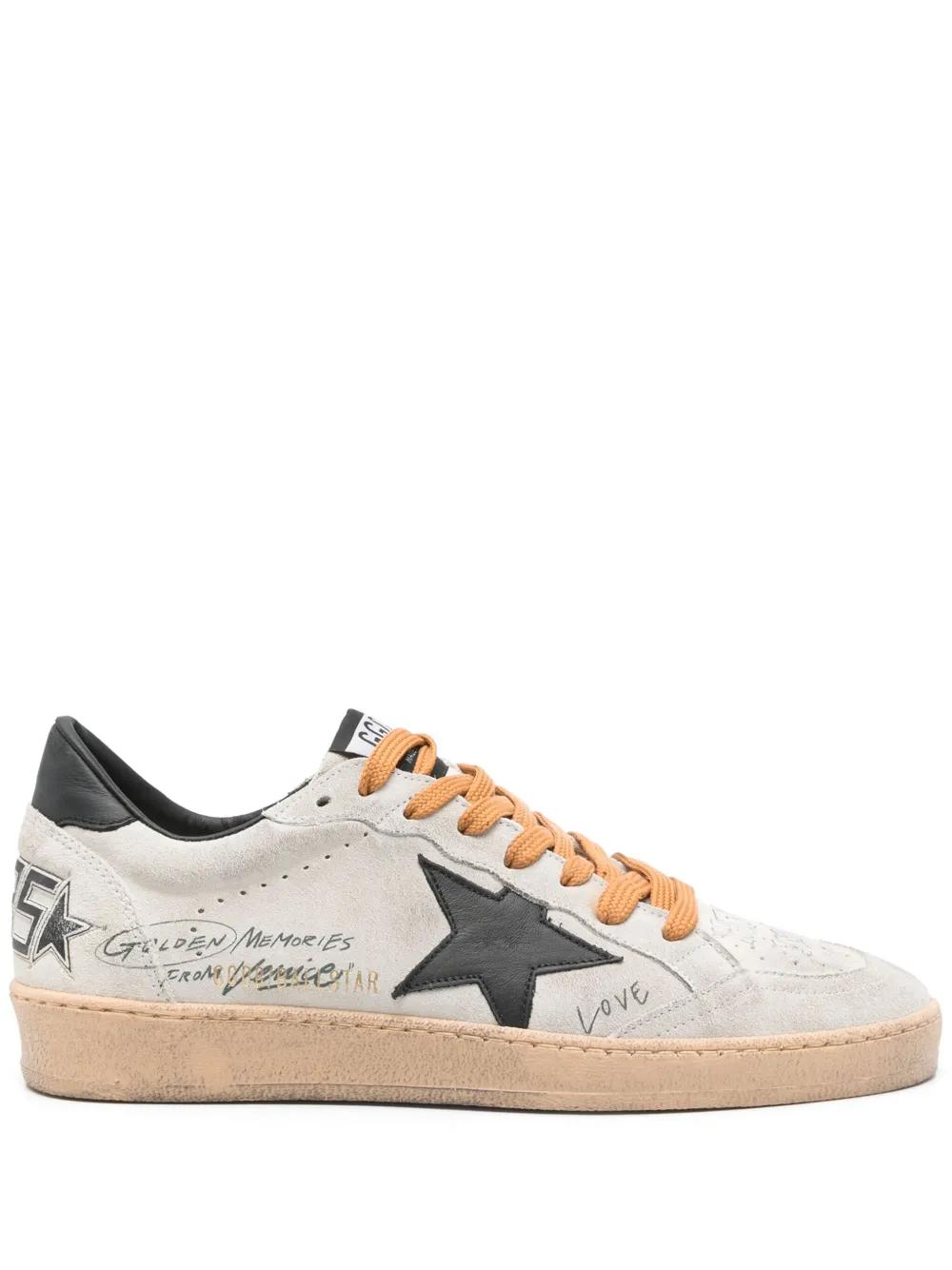 GOLDEN GOOSE Distinctive Graffiti Detail Suede Sneakers for Men