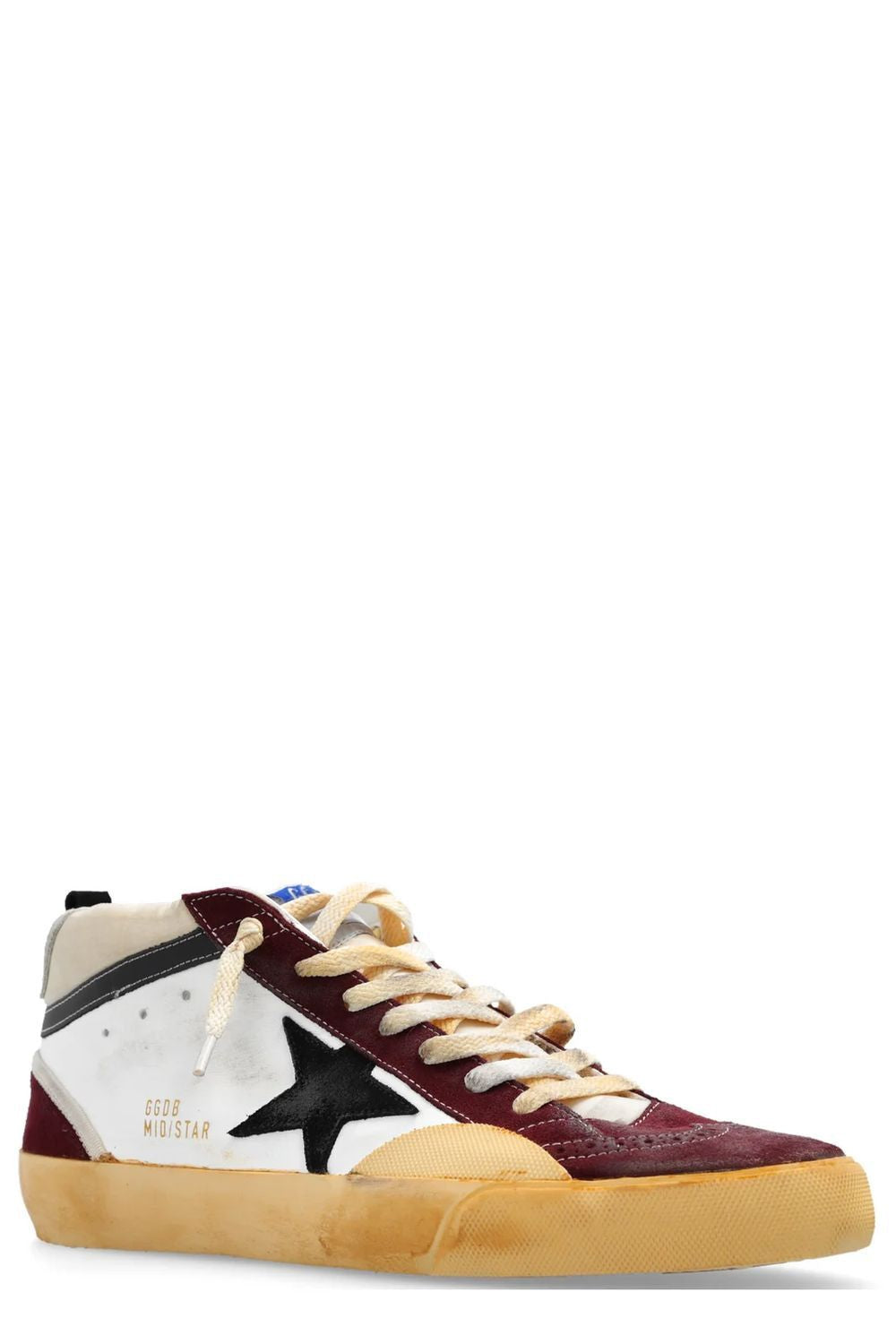 GOLDEN GOOSE Mid Star Nappa and Nylon Upper Suede Sneakers for Men