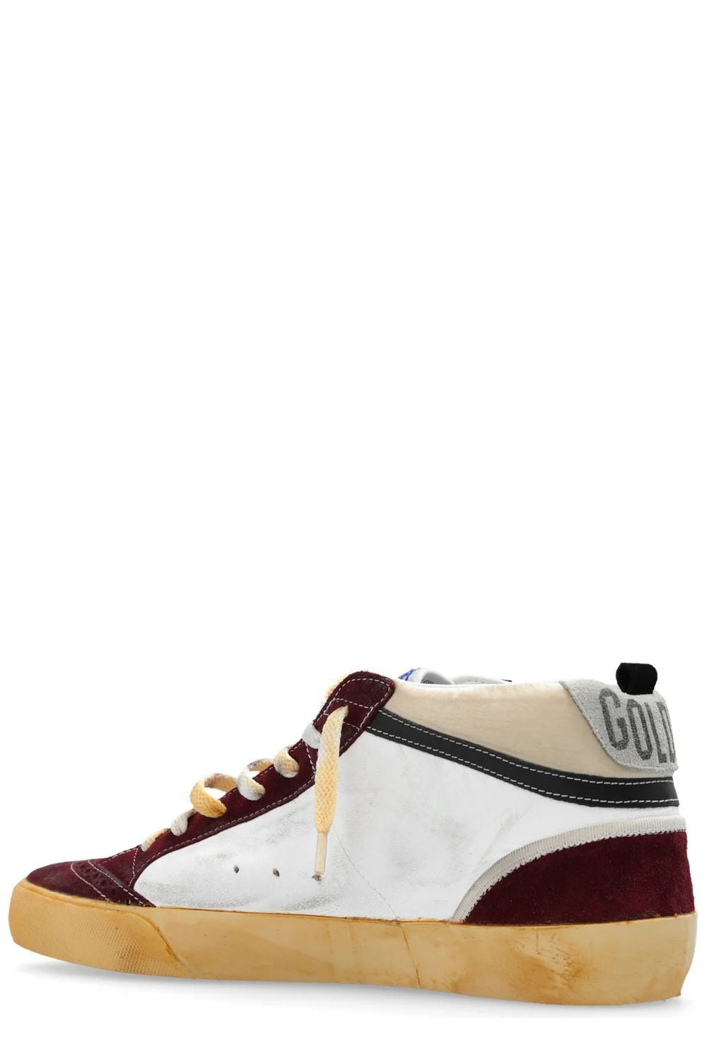 GOLDEN GOOSE Mid Star Nappa and Nylon Upper Suede Sneakers for Men