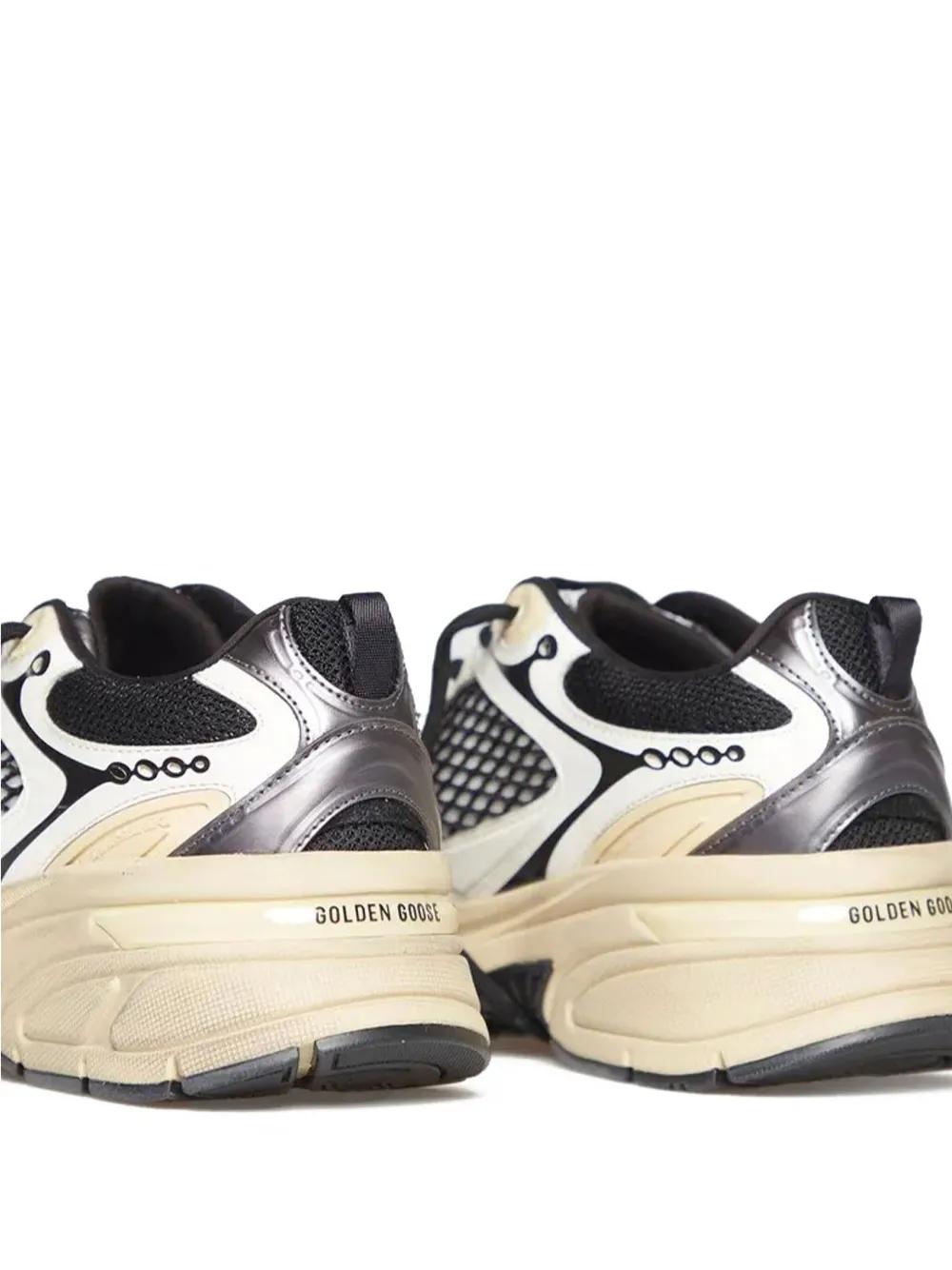 GOLDEN GOOSE Leather Trainers with Mesh Panels for Men
