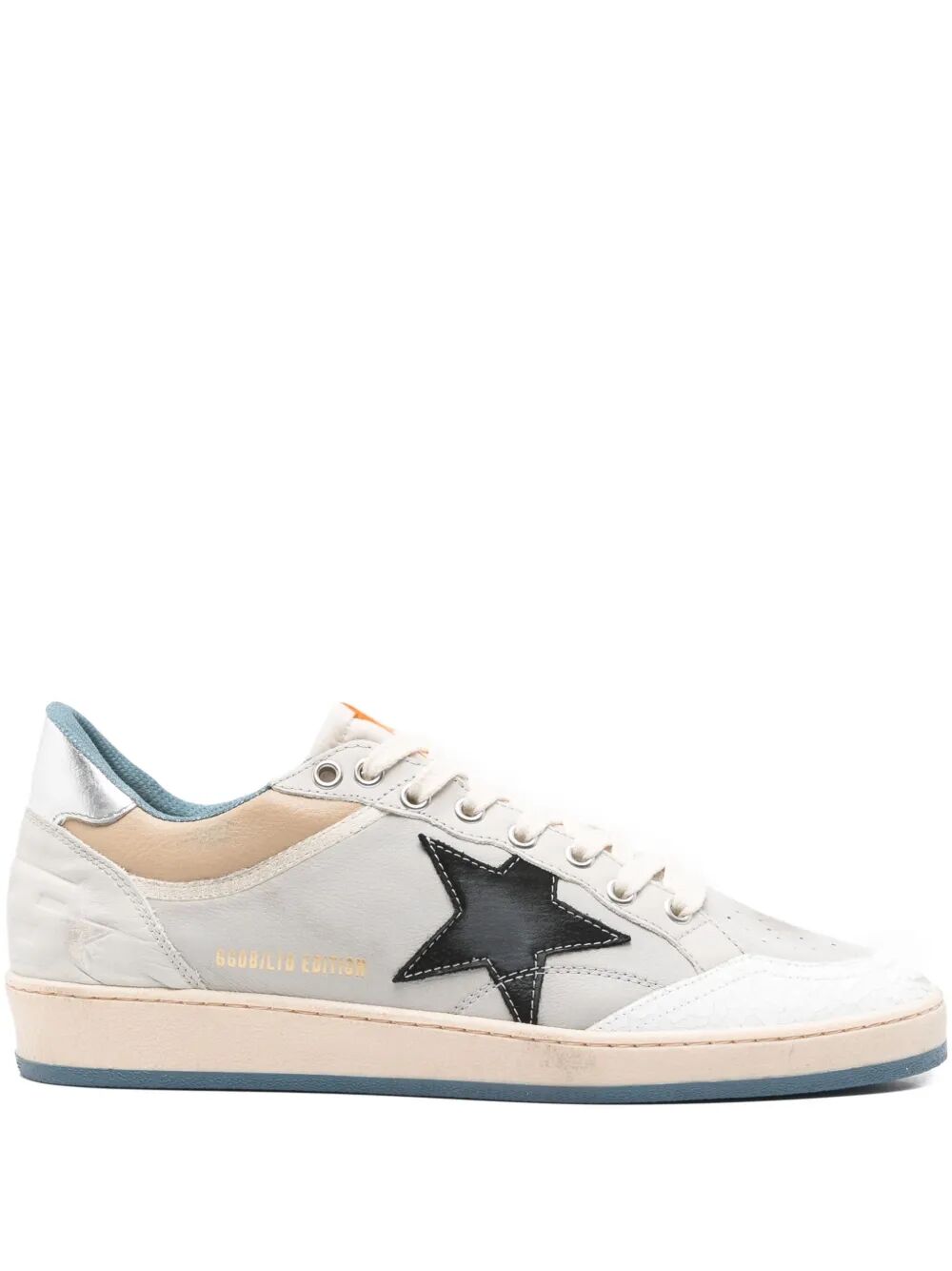 GOLDEN GOOSE Leather Trainers with Star Detail - Low-Top Sneakers for Men