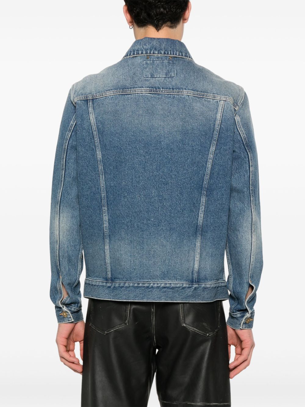 GOLDEN GOOSE Distressed Stonewashed Denim Jacket for Men