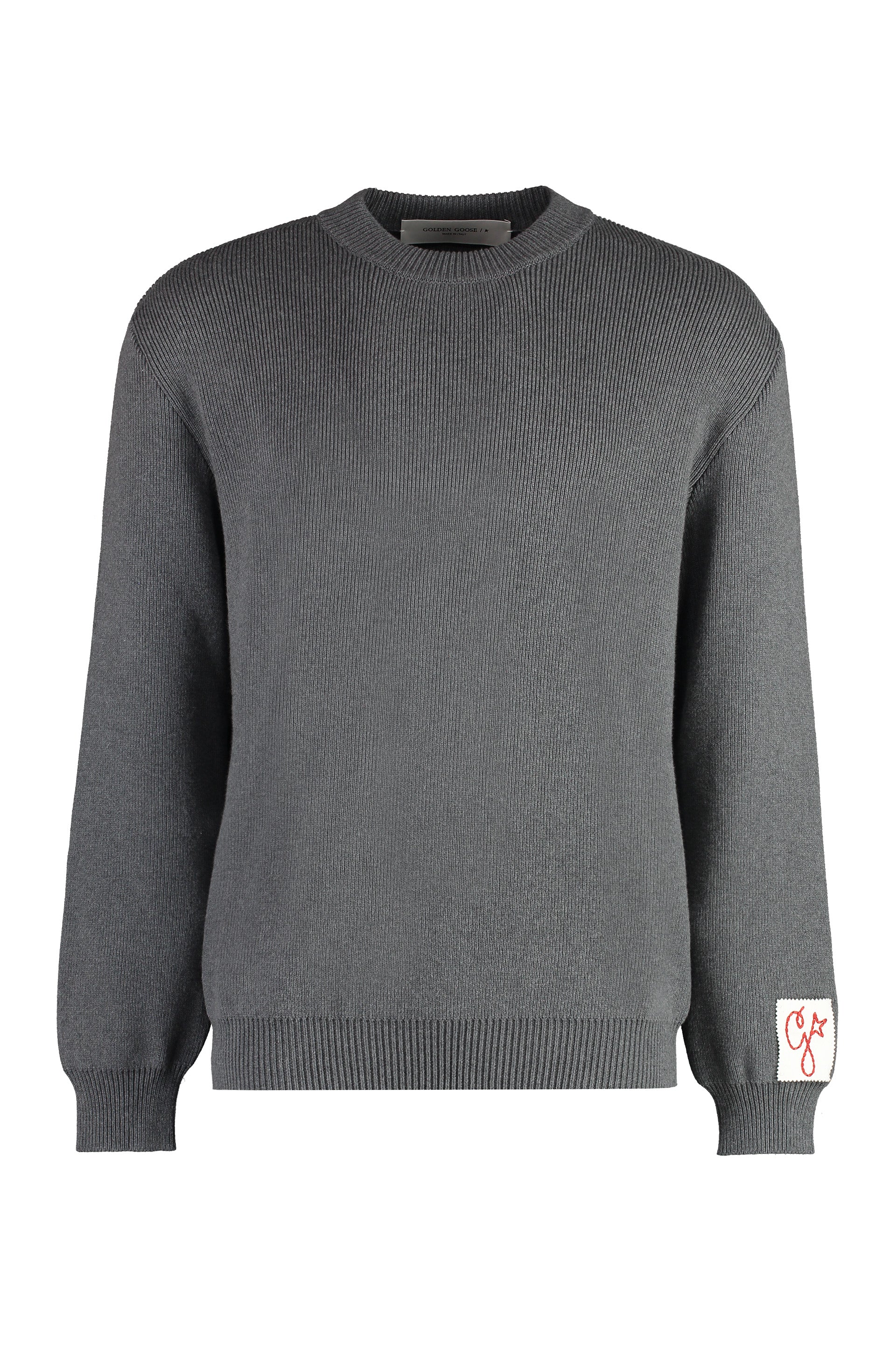 GOLDEN GOOSE Crew-Neck Sweater with Contrast Logo
