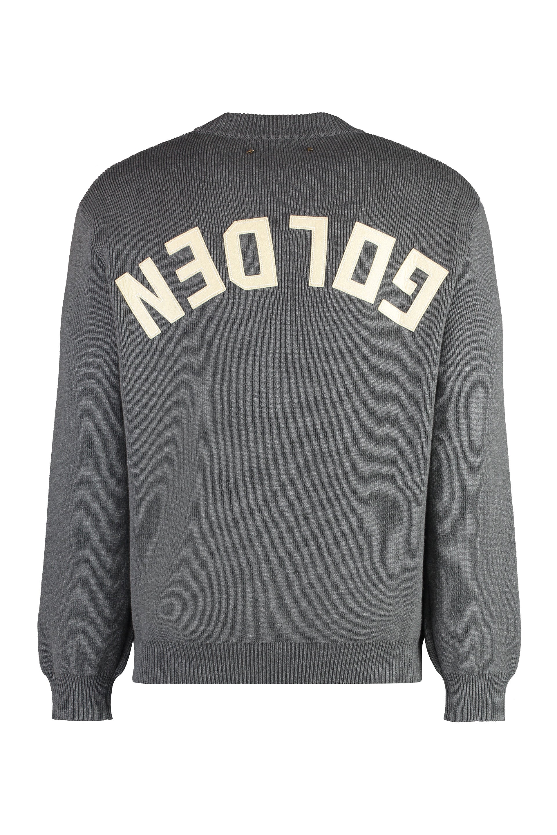 GOLDEN GOOSE Crew-Neck Sweater with Contrast Logo