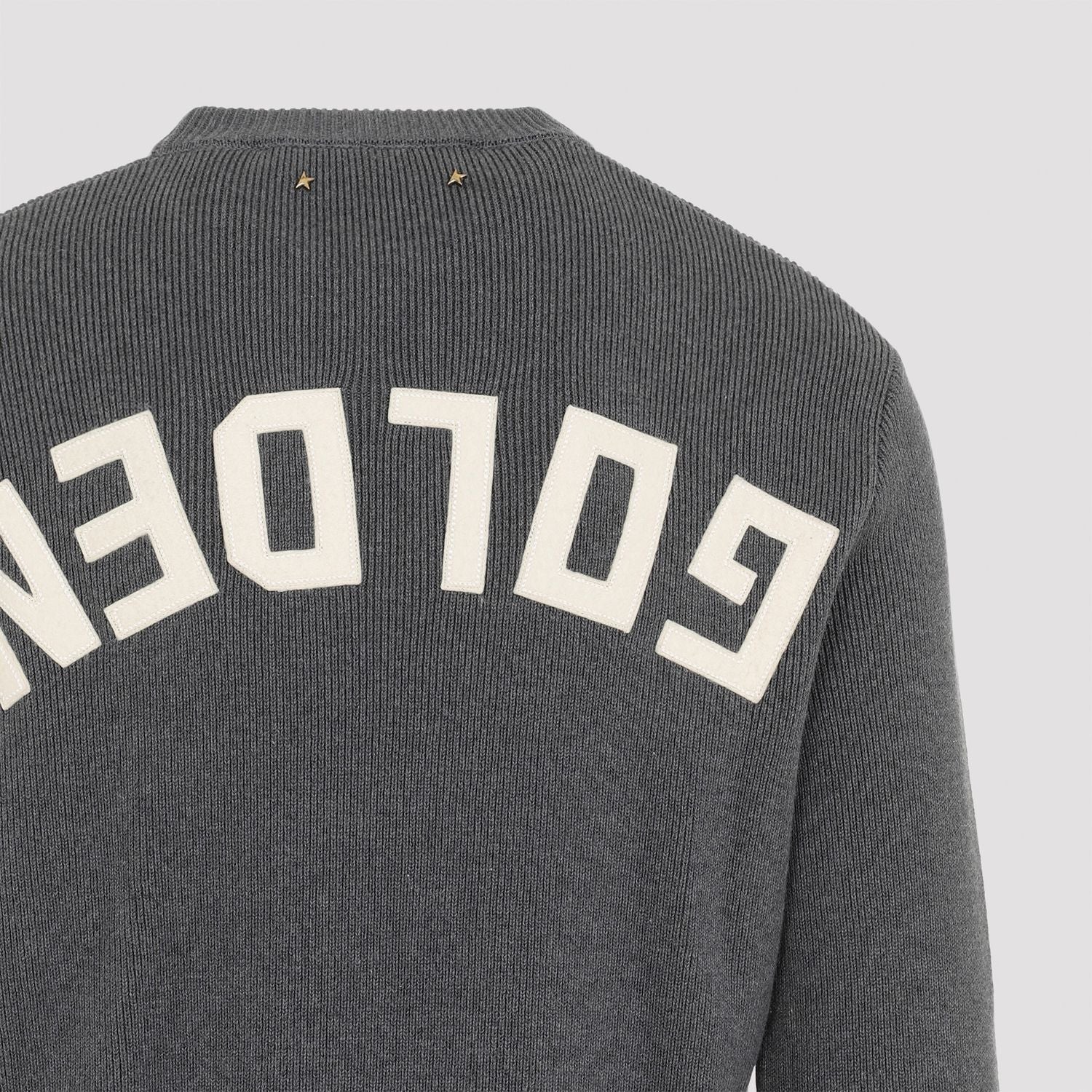 GOLDEN GOOSE Crew-Neck Sweater with Contrast Logo