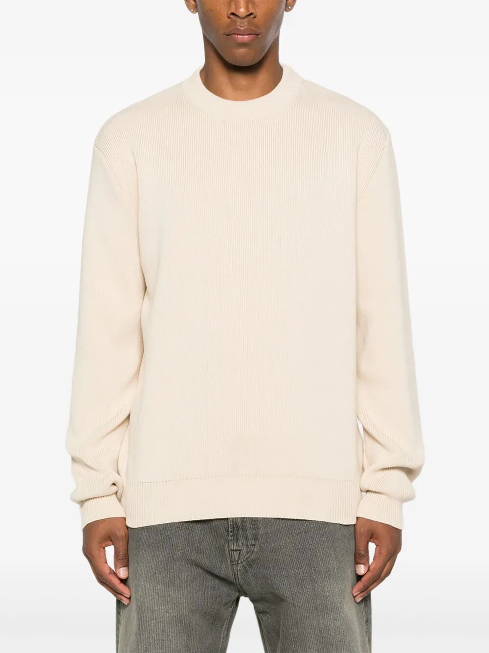 GOLDEN GOOSE Men's Regular Crew Neck Organic Cotton Knit Top