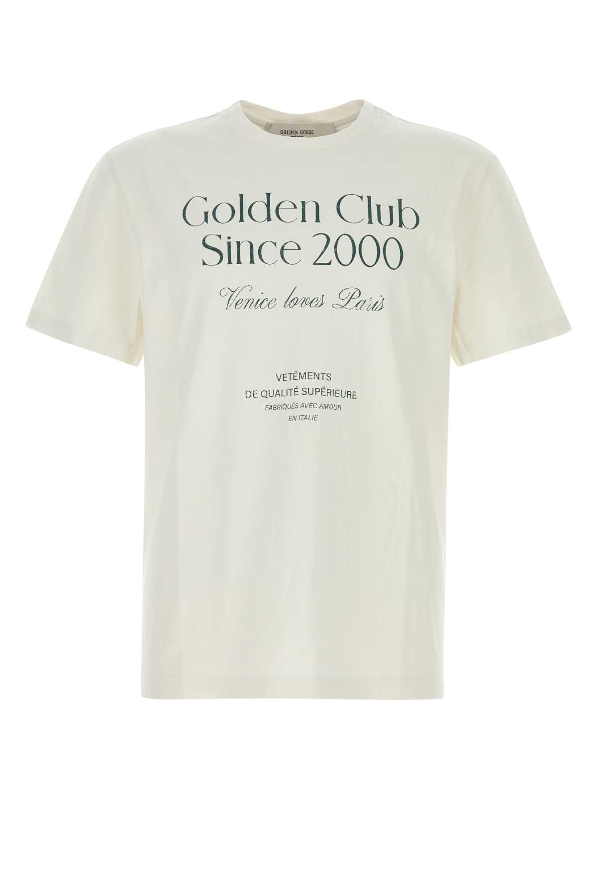 GOLDEN GOOSE Classic Club Since 2000 Print Cotton T-Shirt