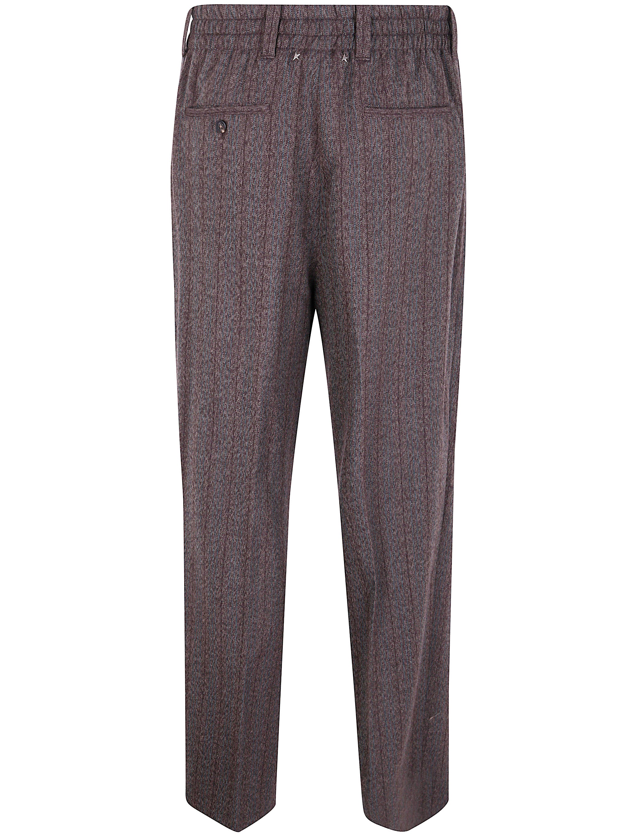 GOLDEN GOOSE Men's Journey Slacks - Pinstripe Wool Design