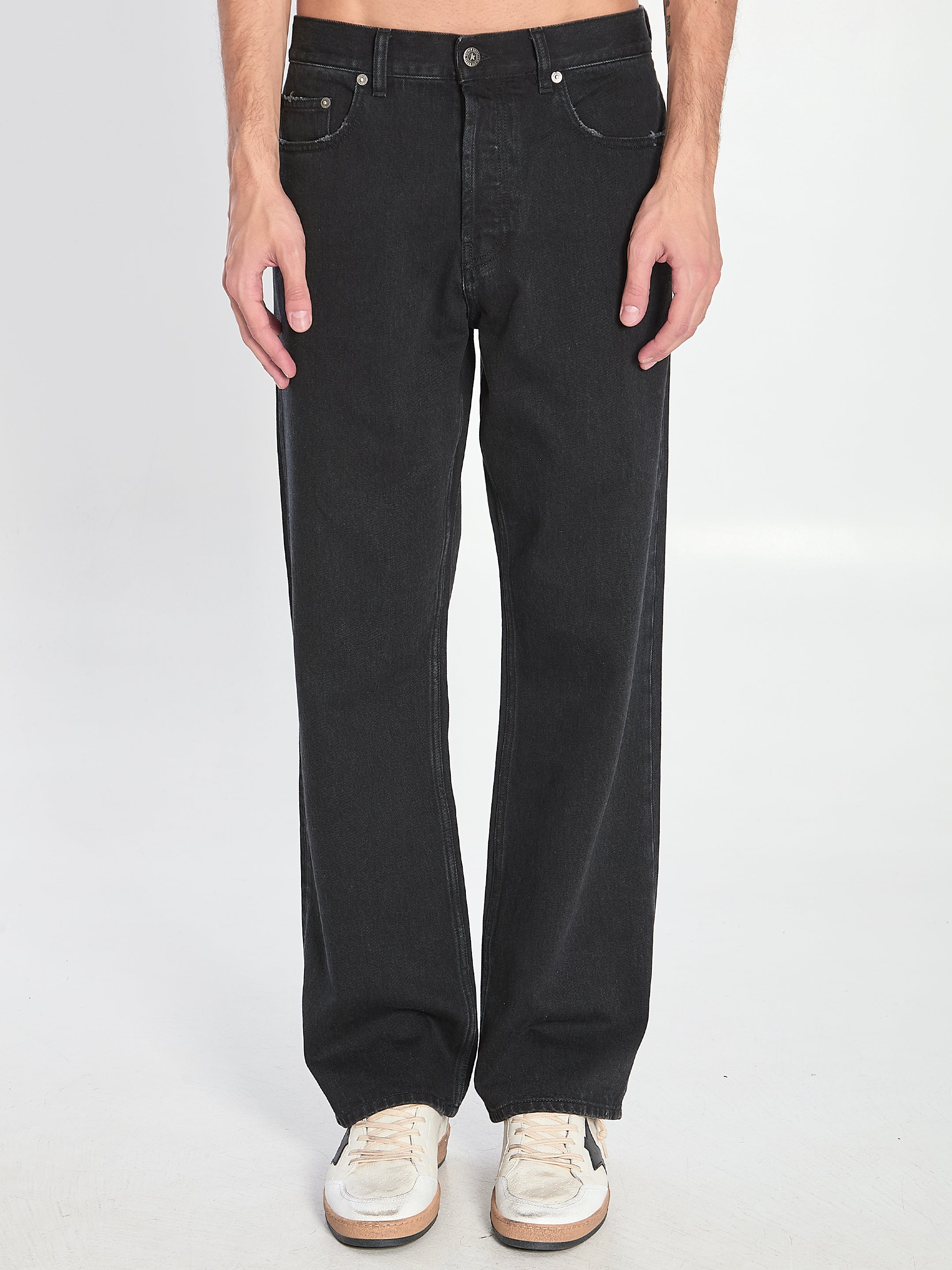 GOLDEN GOOSE Vintage-Effect Straight Fit Jeans