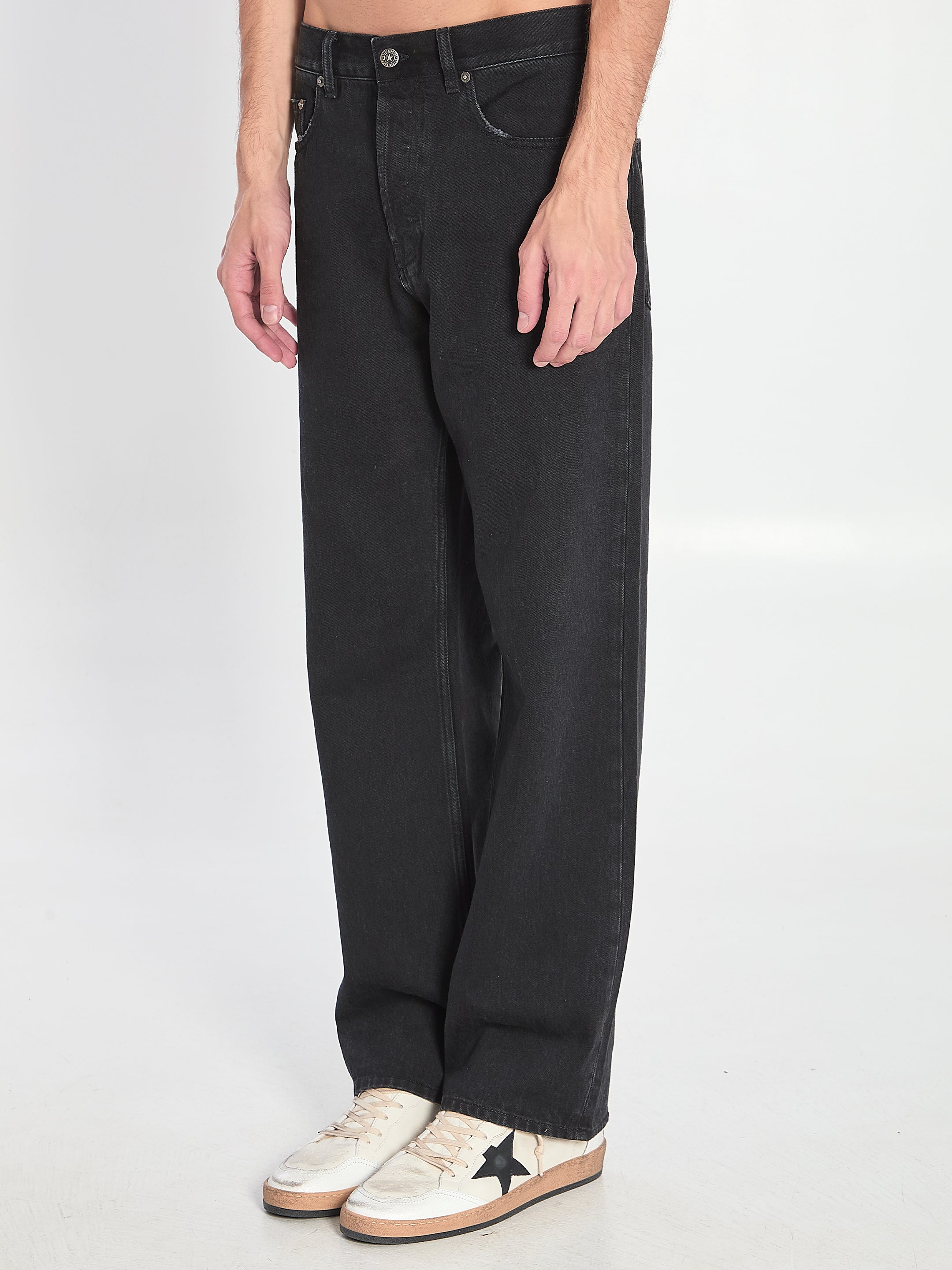 GOLDEN GOOSE Vintage-Effect Straight Fit Jeans