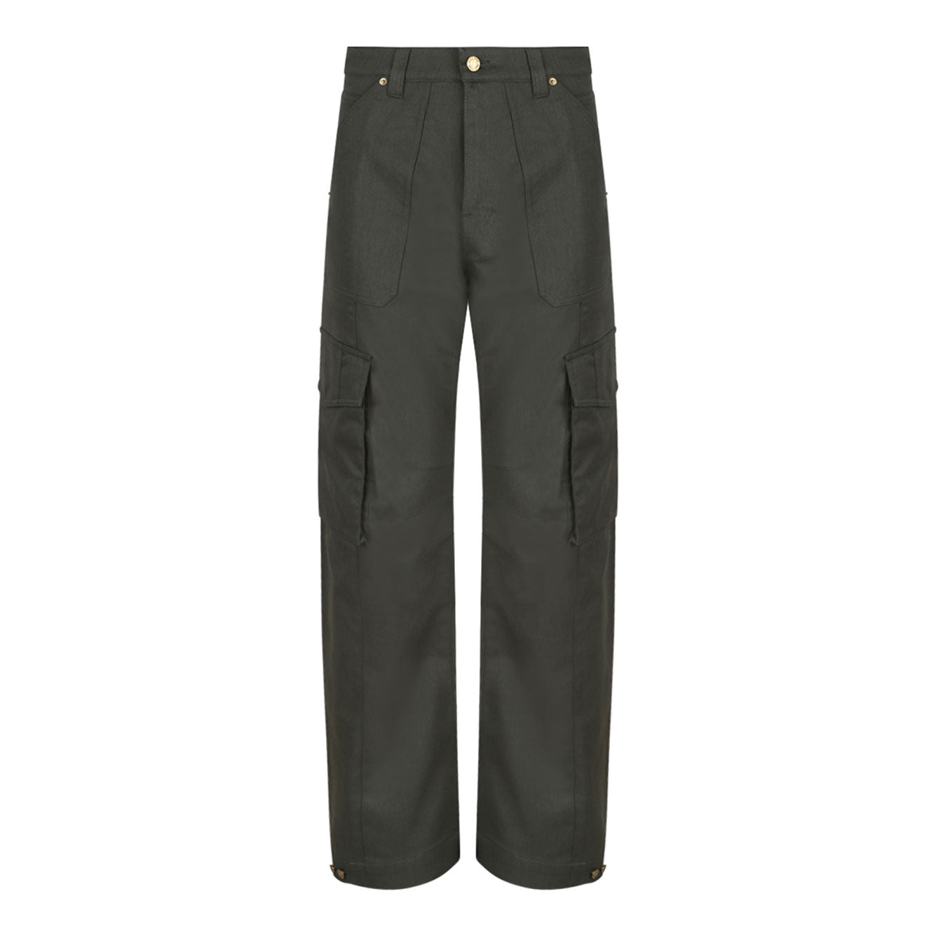 GOLDEN GOOSE Sleek Cotton Blend Trousers for Men - IVY GREEN