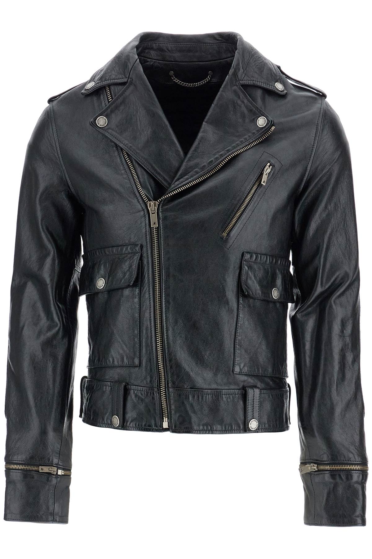 GOLDEN GOOSE Stylish Leather Jacket for Men