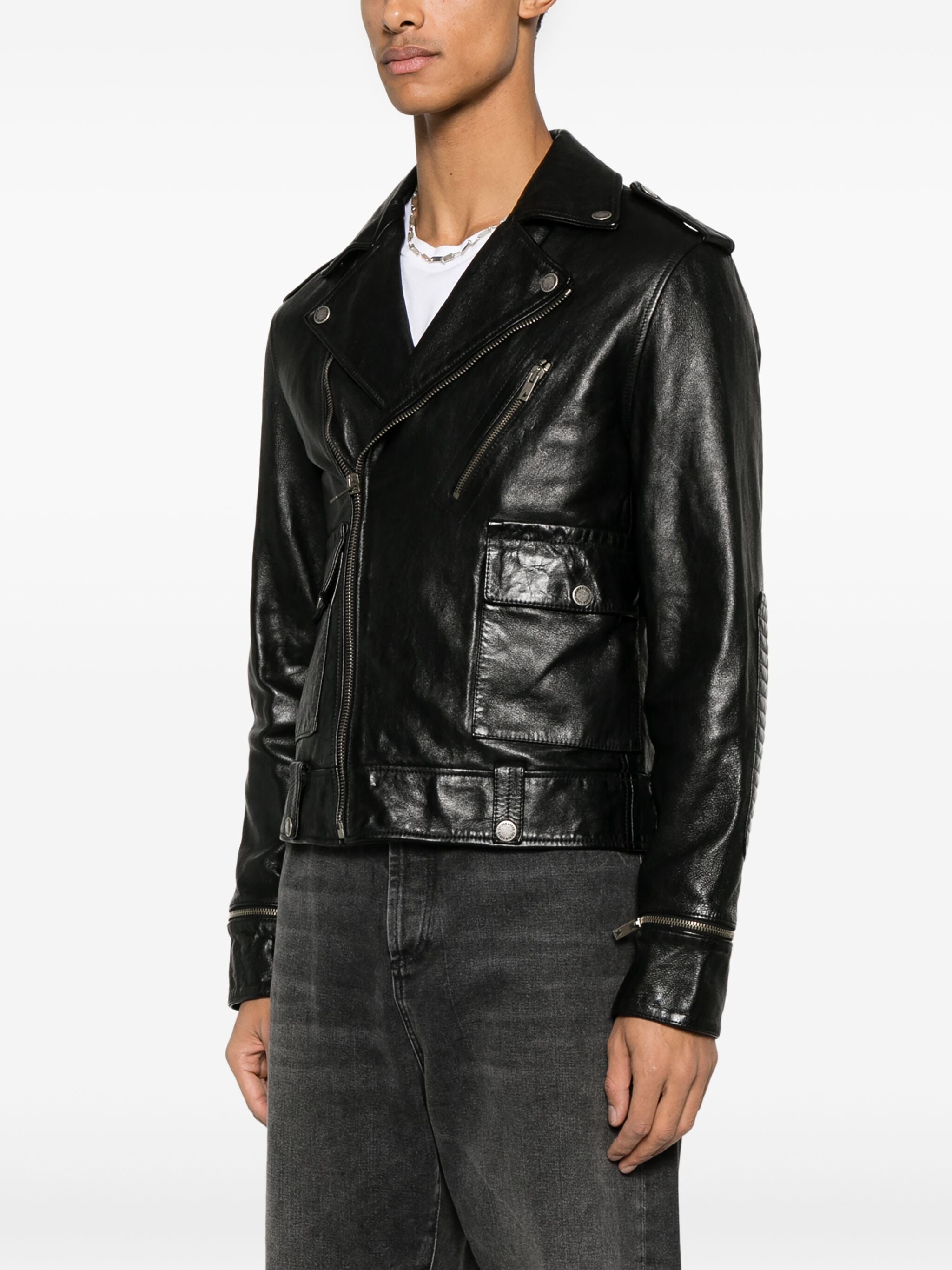 GOLDEN GOOSE Stylish Leather Jacket for Men