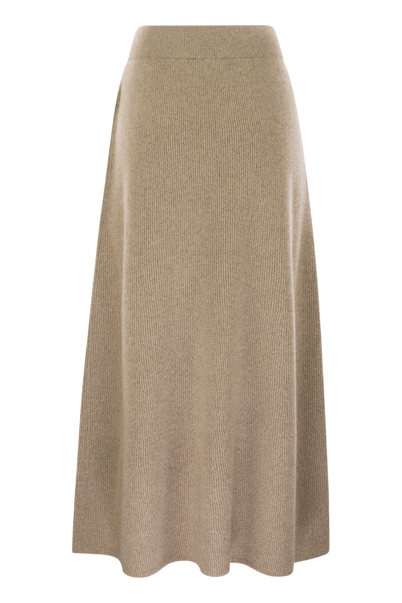 FABIANA FILIPPI Platinum and Lurex Long Skirt