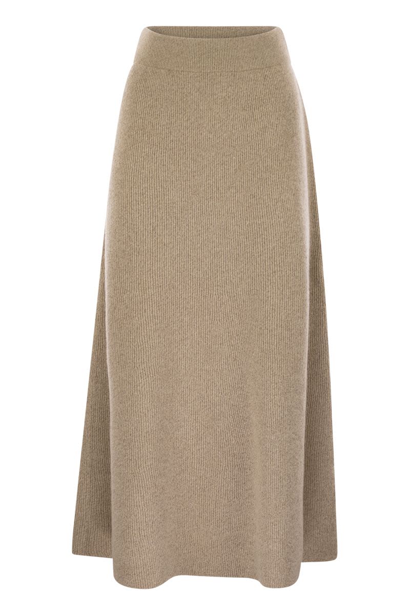 FABIANA FILIPPI Platinum and Lurex Long Skirt