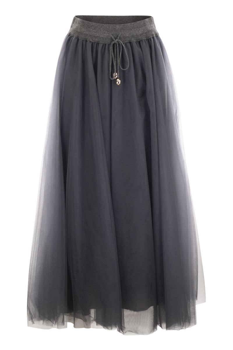 FABIANA FILIPPI Ethereal Tulle Midi Skirt