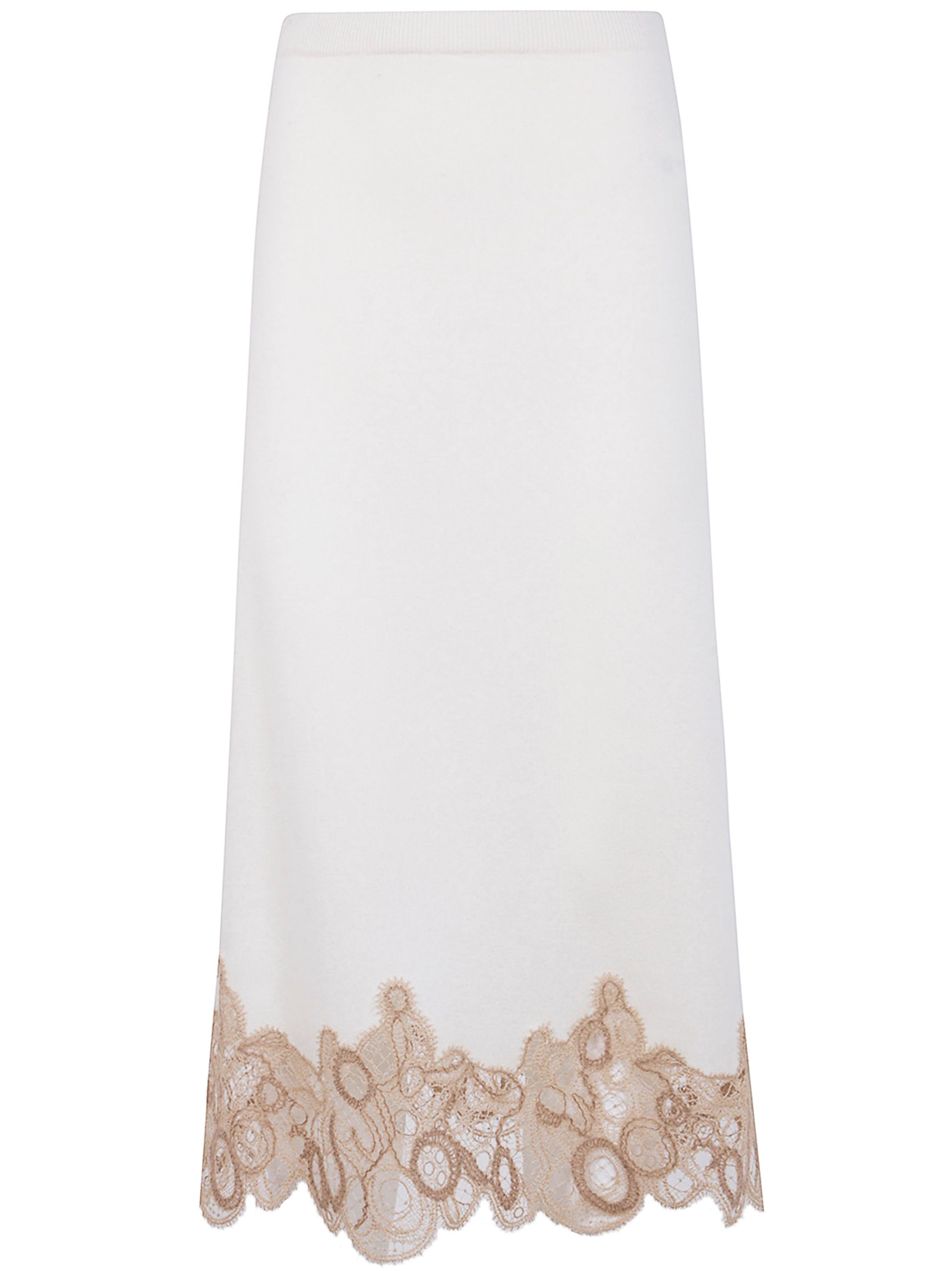 FABIANA FILIPPI Elegant Pencil Skirt with Lace Band - Women's Mini Skirt