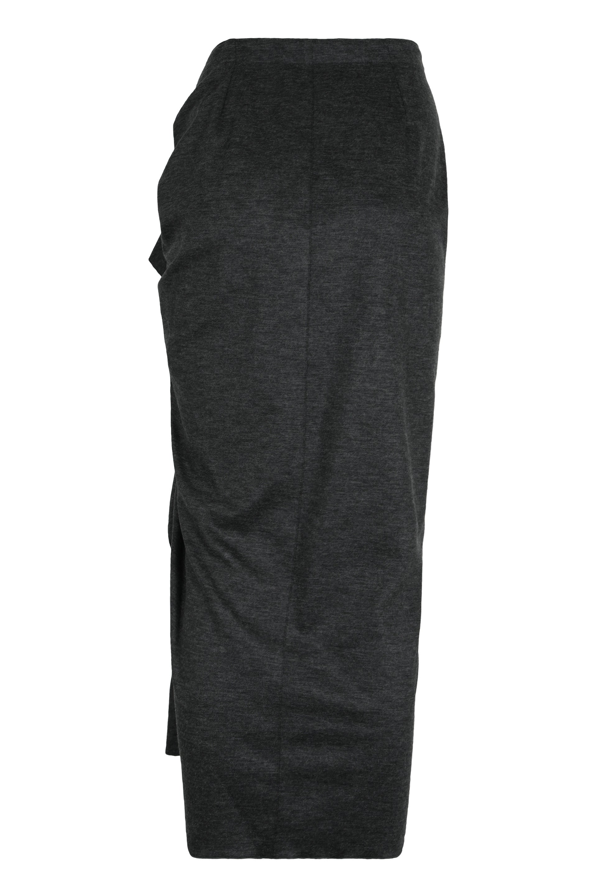 FABIANA FILIPPI Chic Midi Skirt with Elegant Side Gathering