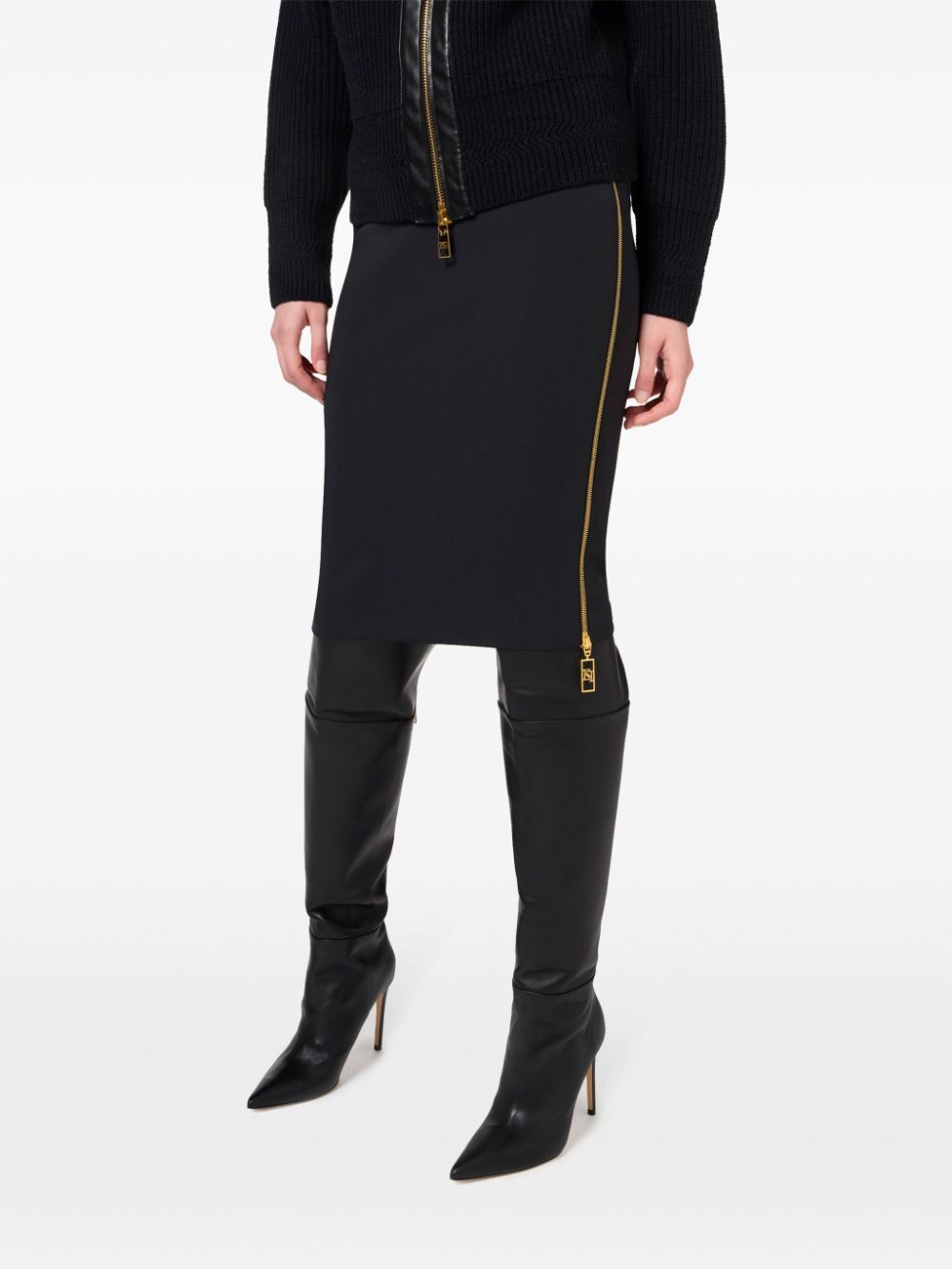 ELISABETTA FRANCHI Zipped Pencil Skirt