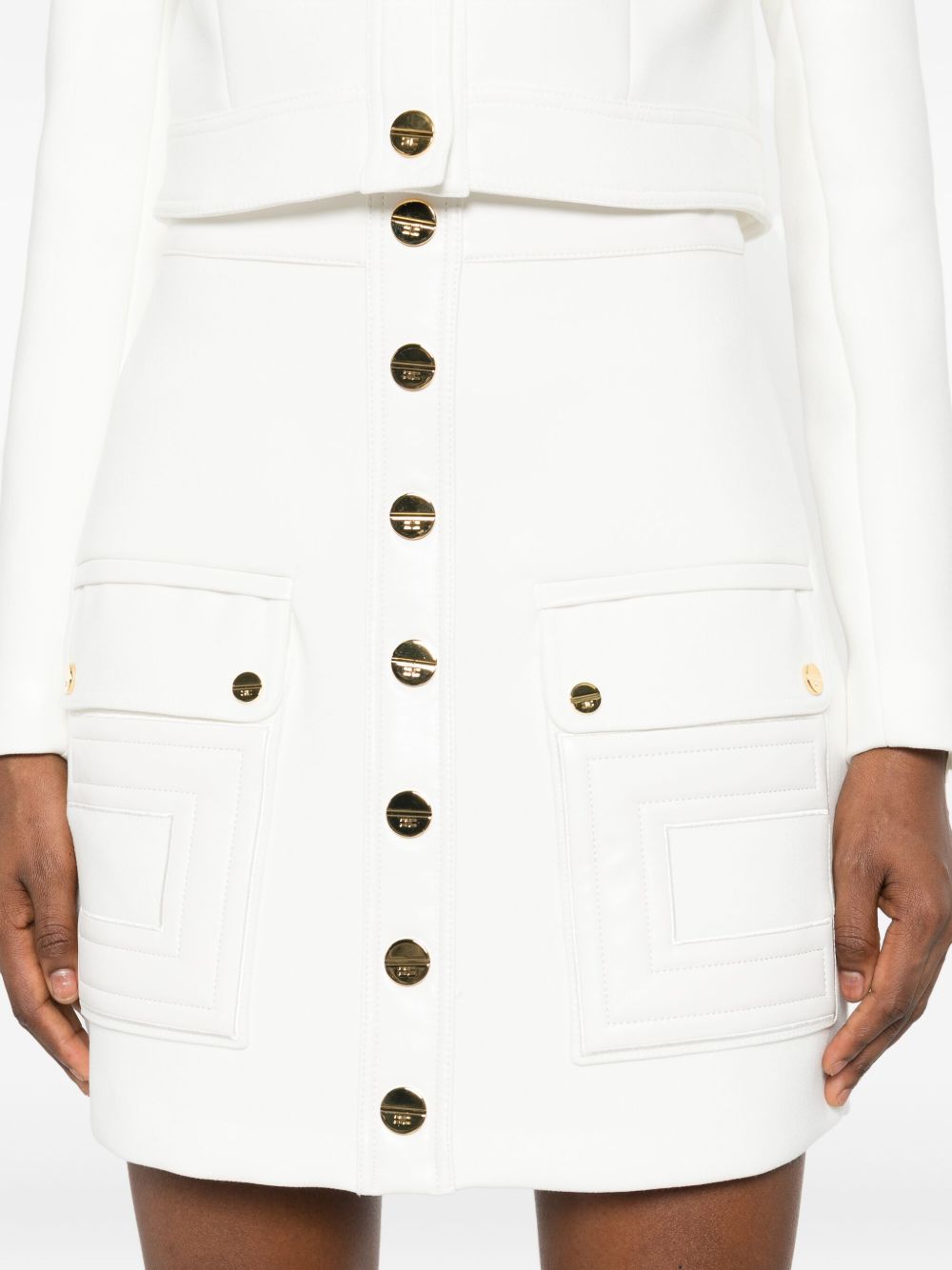 ELISABETTA FRANCHI Buttoned Quilted Jacket for Women