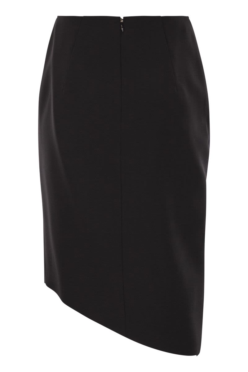 ELISABETTA FRANCHI Slim-Fit Pencil Skirt with Jewel Detail