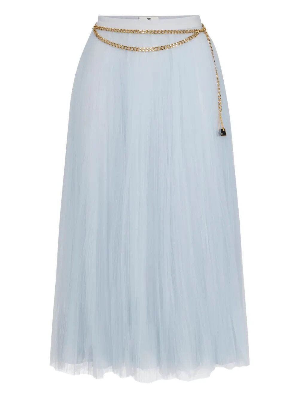 ELISABETTA FRANCHI Belted Round Midi Skirt