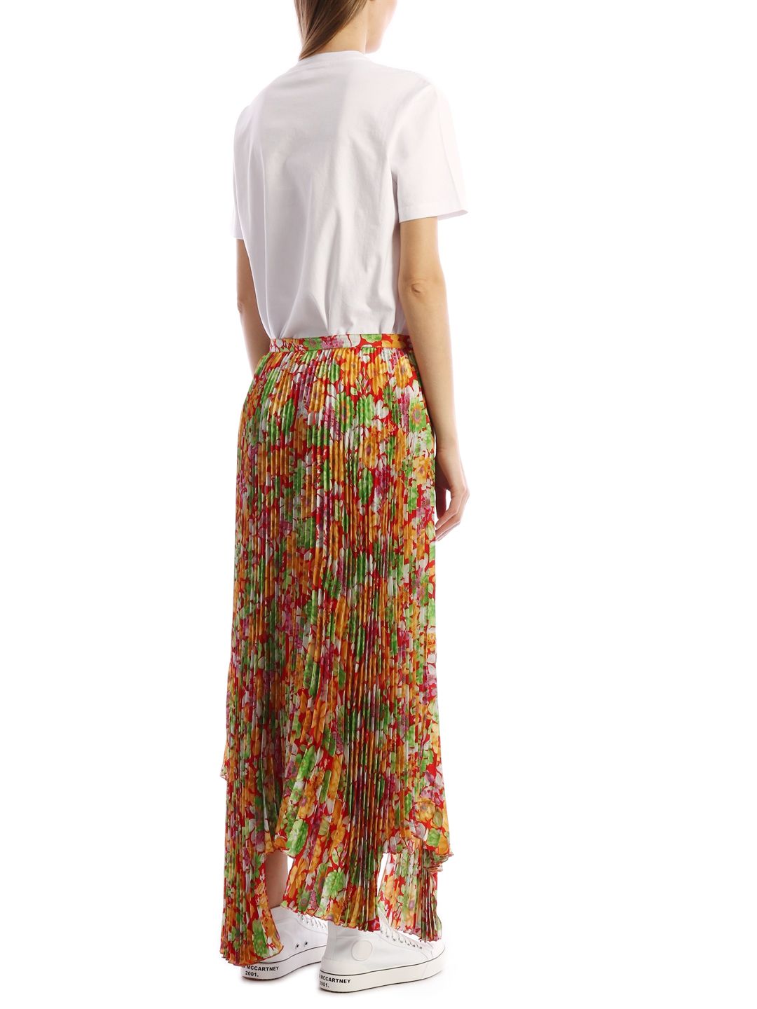 PLAN C Floral Plissé Mini Skirt - Size 42