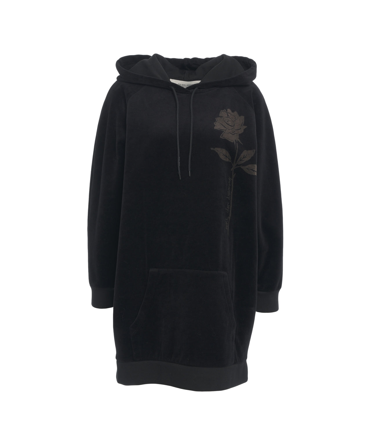 GOLDEN GOOSE Luxurious Velvet Hoodie Dress - Oversized Fit