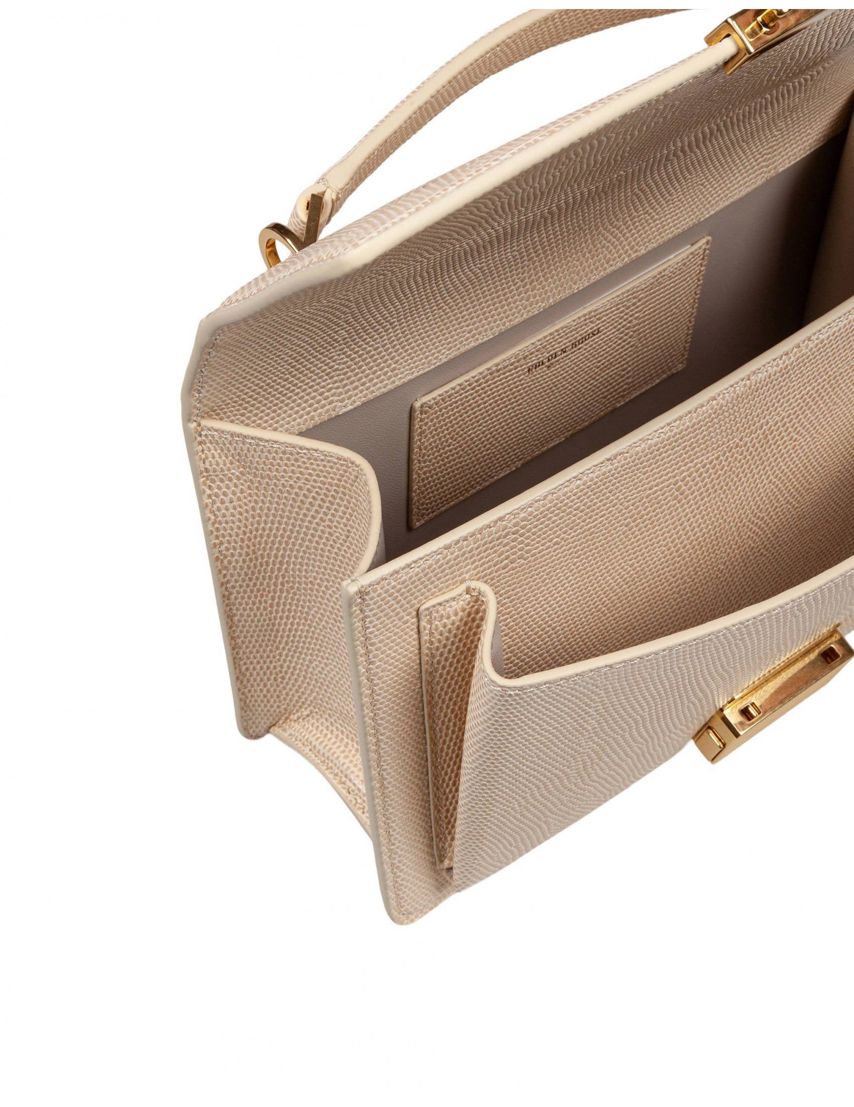 GOLDEN GOOSE Elegant Handbag with Python Pattern - 22cm Width