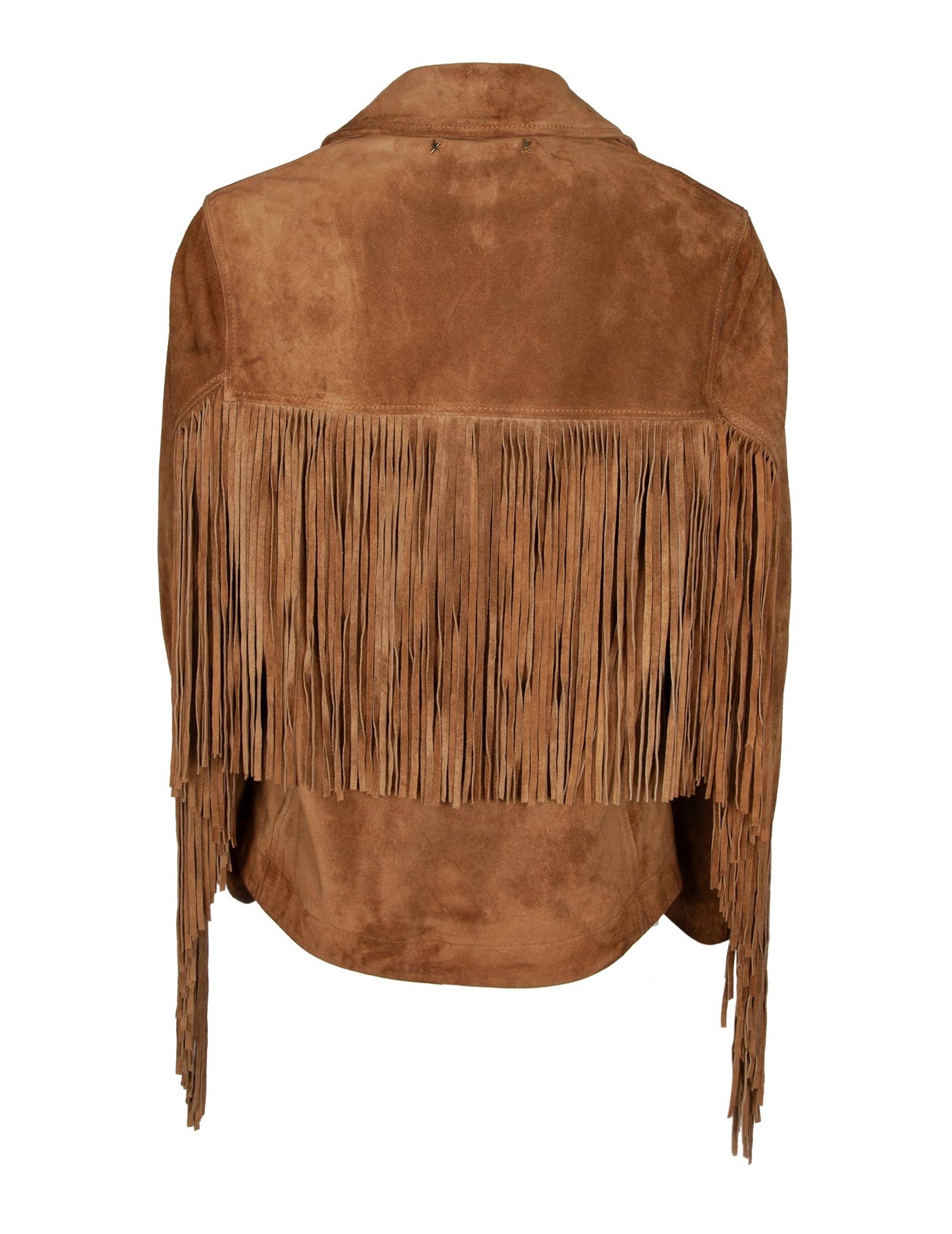 GOLDEN GOOSE Fringe Detail Suede Jacket for Women