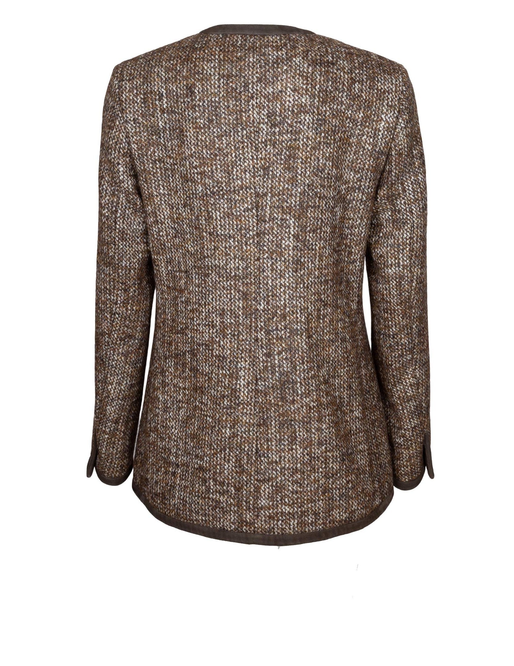 GOLDEN GOOSE Wool Tweed Jacket with Suede Details for Women – Fall Winter