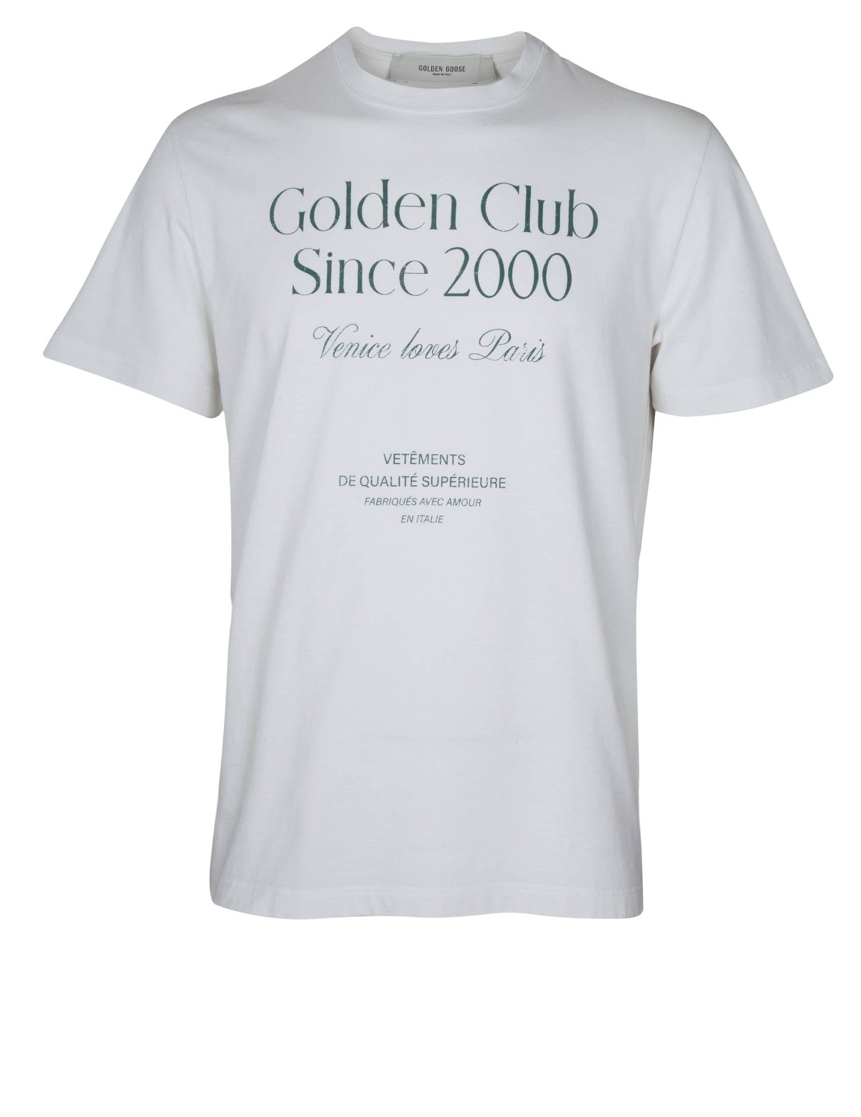 GOLDEN GOOSE Journey T-Shirt with Arctic Wolf Print - Regular Fit