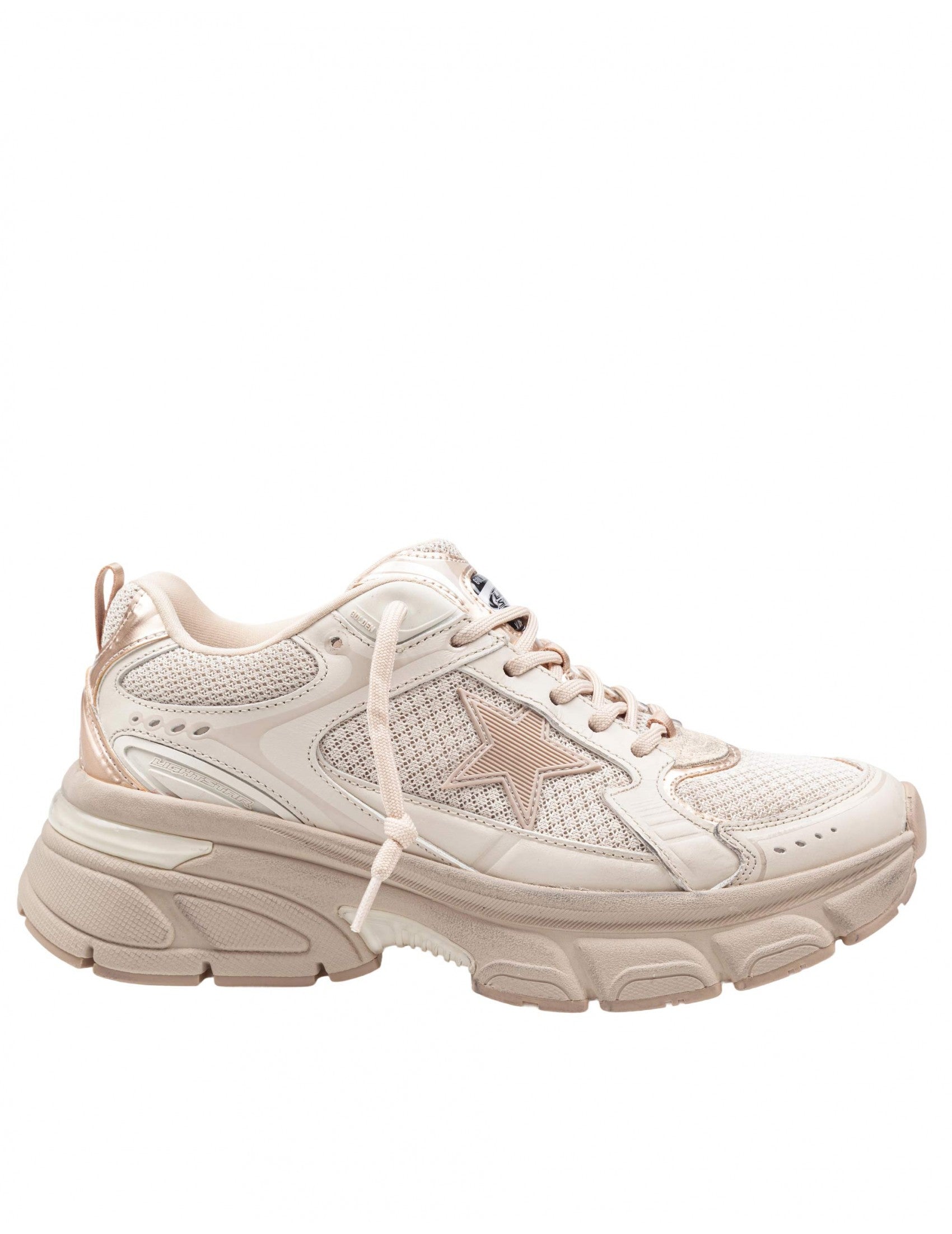 GOLDEN GOOSE Lightstar Leather and Mesh Sneakers for Women