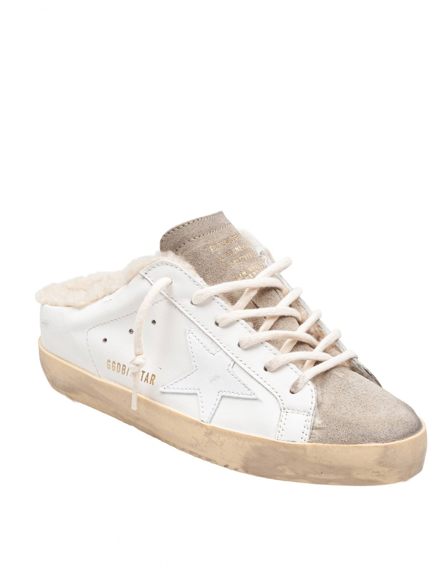GOLDEN GOOSE Women's Vintage-Effect Loafers with Plush Shearling Interior - Sizes Available
