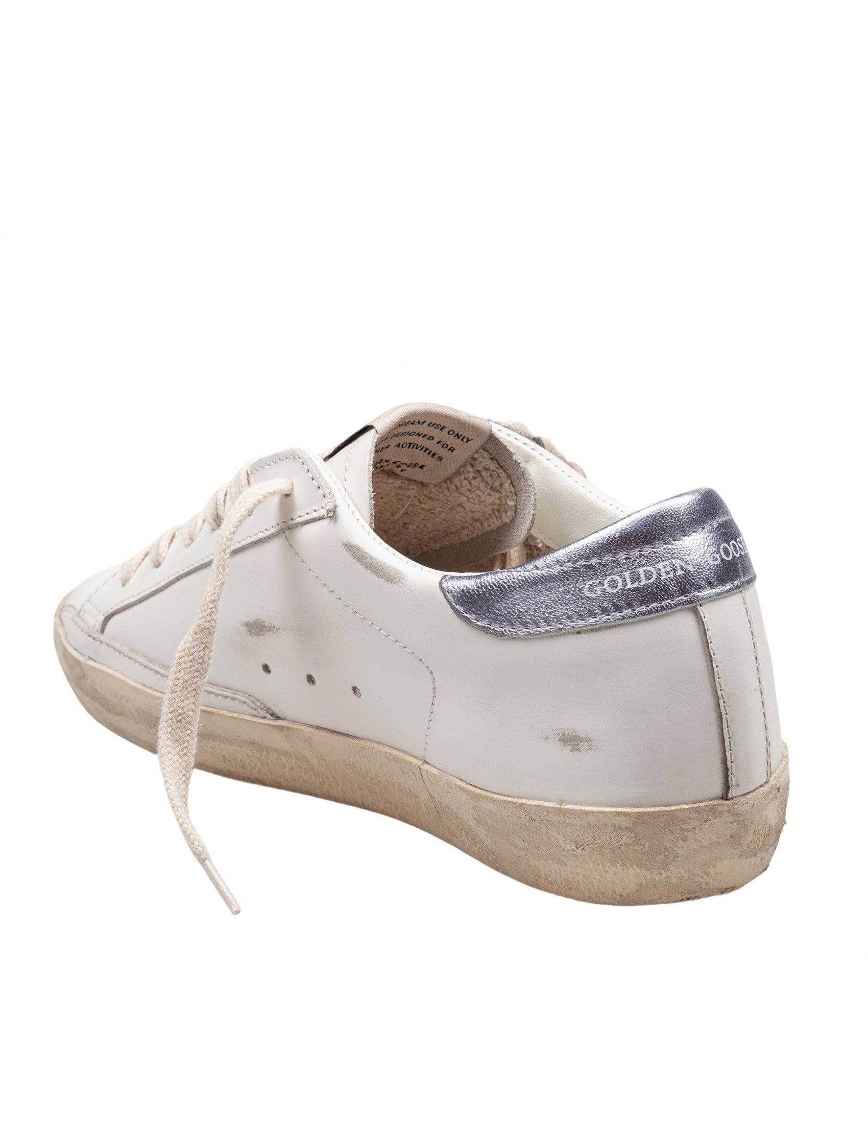 GOLDEN GOOSE Stylish Leather Sneakers with Metallic Detail for Women