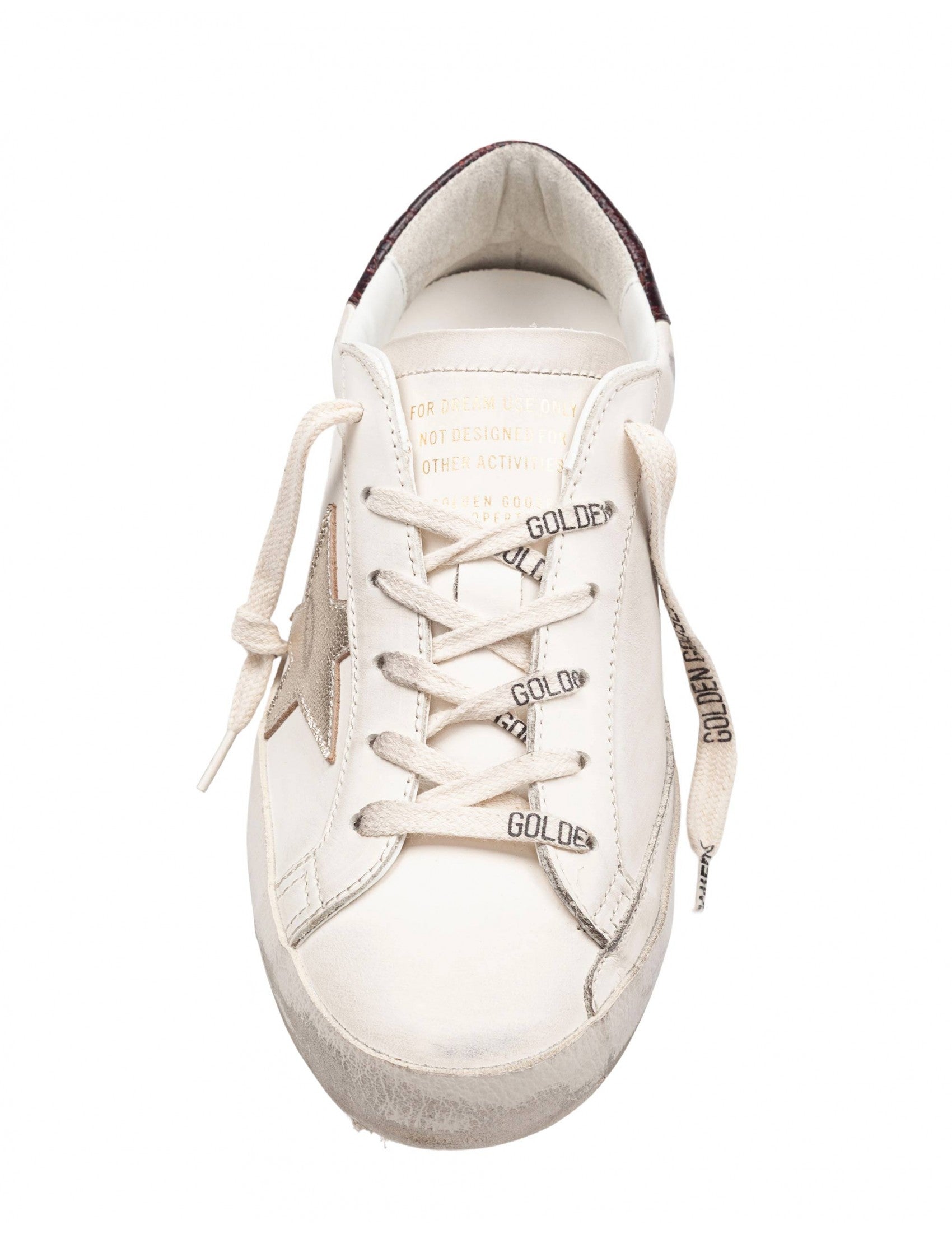 GOLDEN GOOSE Women's Super Star Leather Sneakers with Golden Star