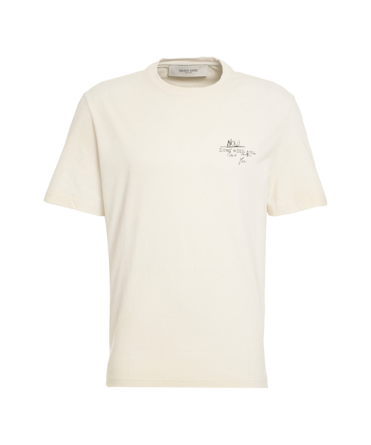 GOLDEN GOOSE Classic T-Shirt with Discreet Print for Men