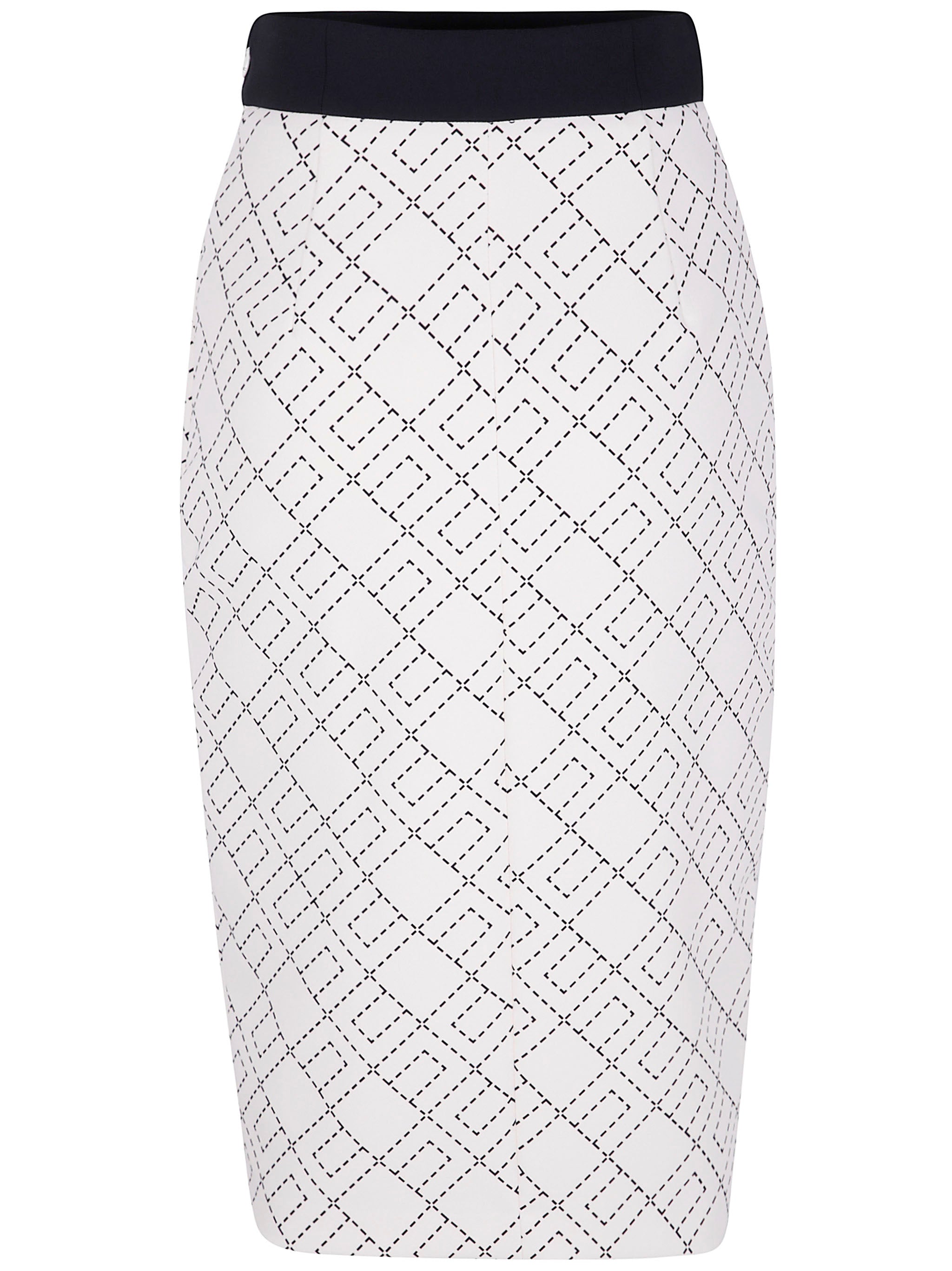 ELISABETTA FRANCHI Geometric Patterned Midi Skirt