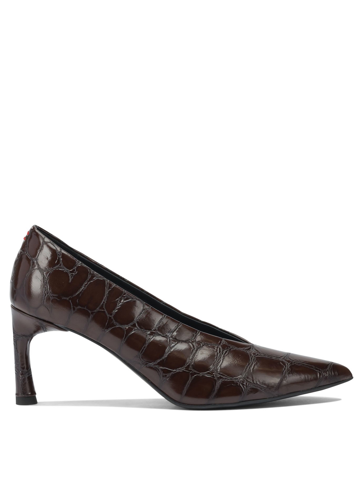 HALMANERA 100% Leather Heeled Pumps for Women